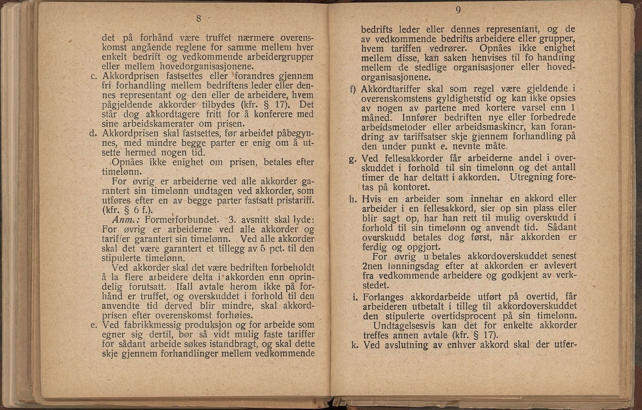 Norsk jern- og metallarbeiderforbund, AAB/ARK-1659/O/L0001/0011: Verkstedsoverenskomsten / Verkstedsoverenskomsten, 1926