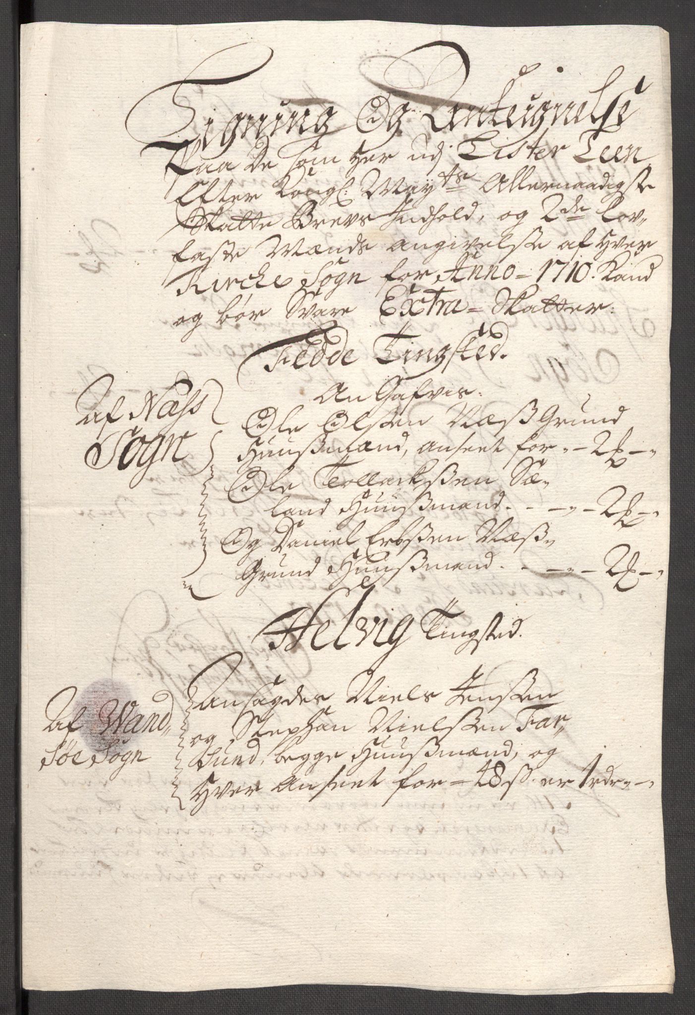 Rentekammeret inntil 1814, Reviderte regnskaper, Fogderegnskap, AV/RA-EA-4092/R43/L2553: Fogderegnskap Lista og Mandal, 1710, s. 36