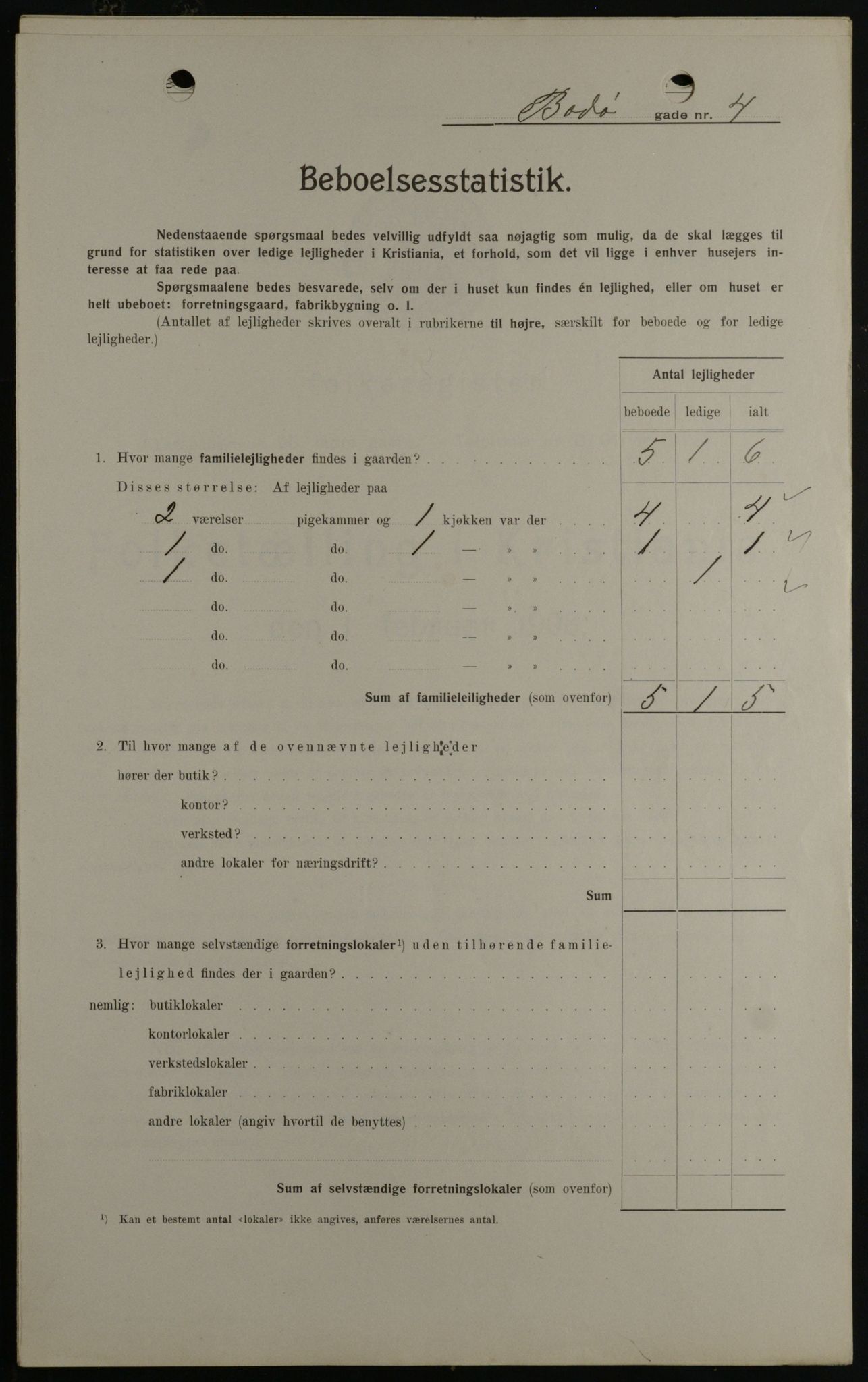 OBA, Kommunal folketelling 1.2.1908 for Kristiania kjøpstad, 1908, s. 6551