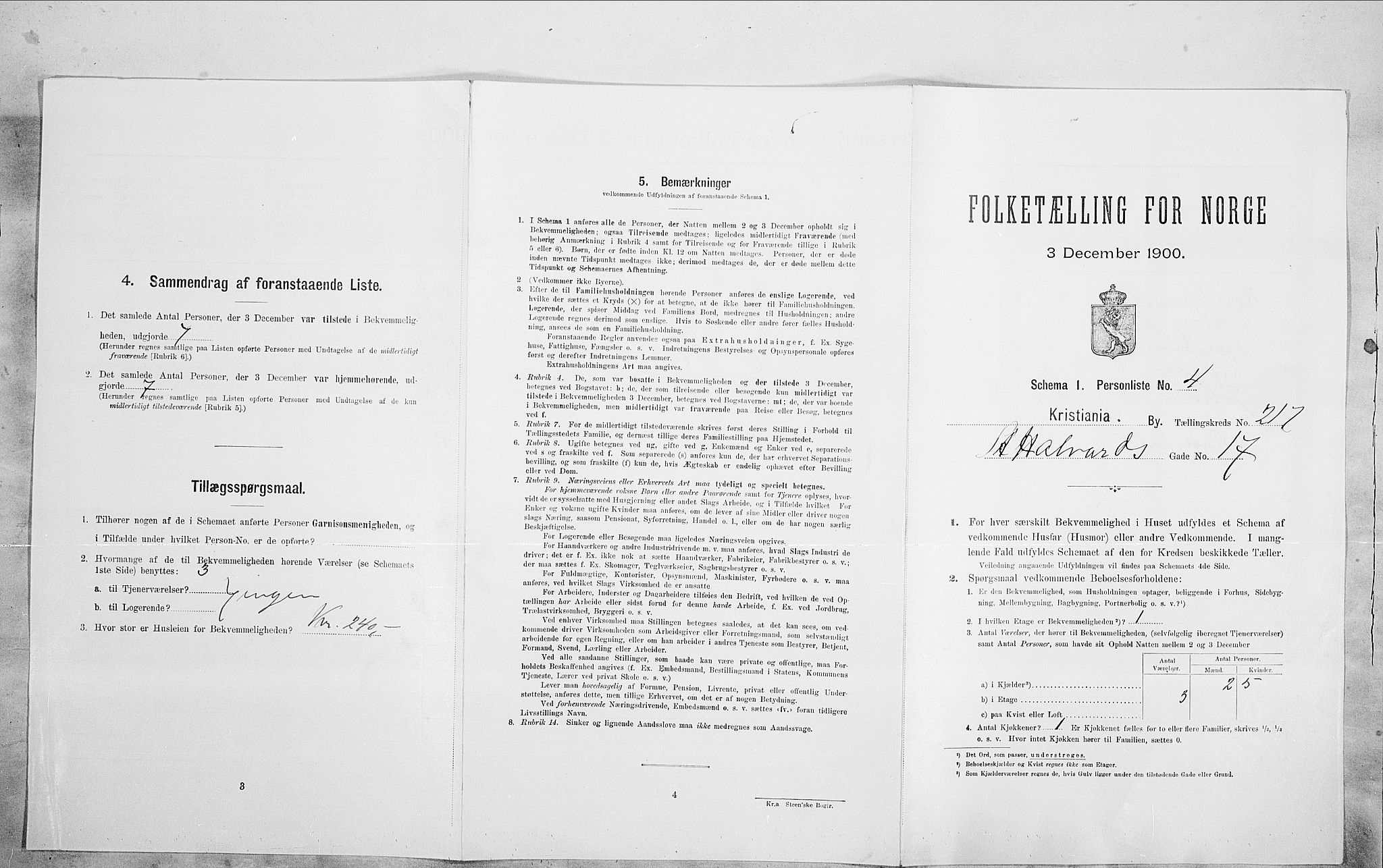 SAO, Folketelling 1900 for 0301 Kristiania kjøpstad, 1900, s. 89317