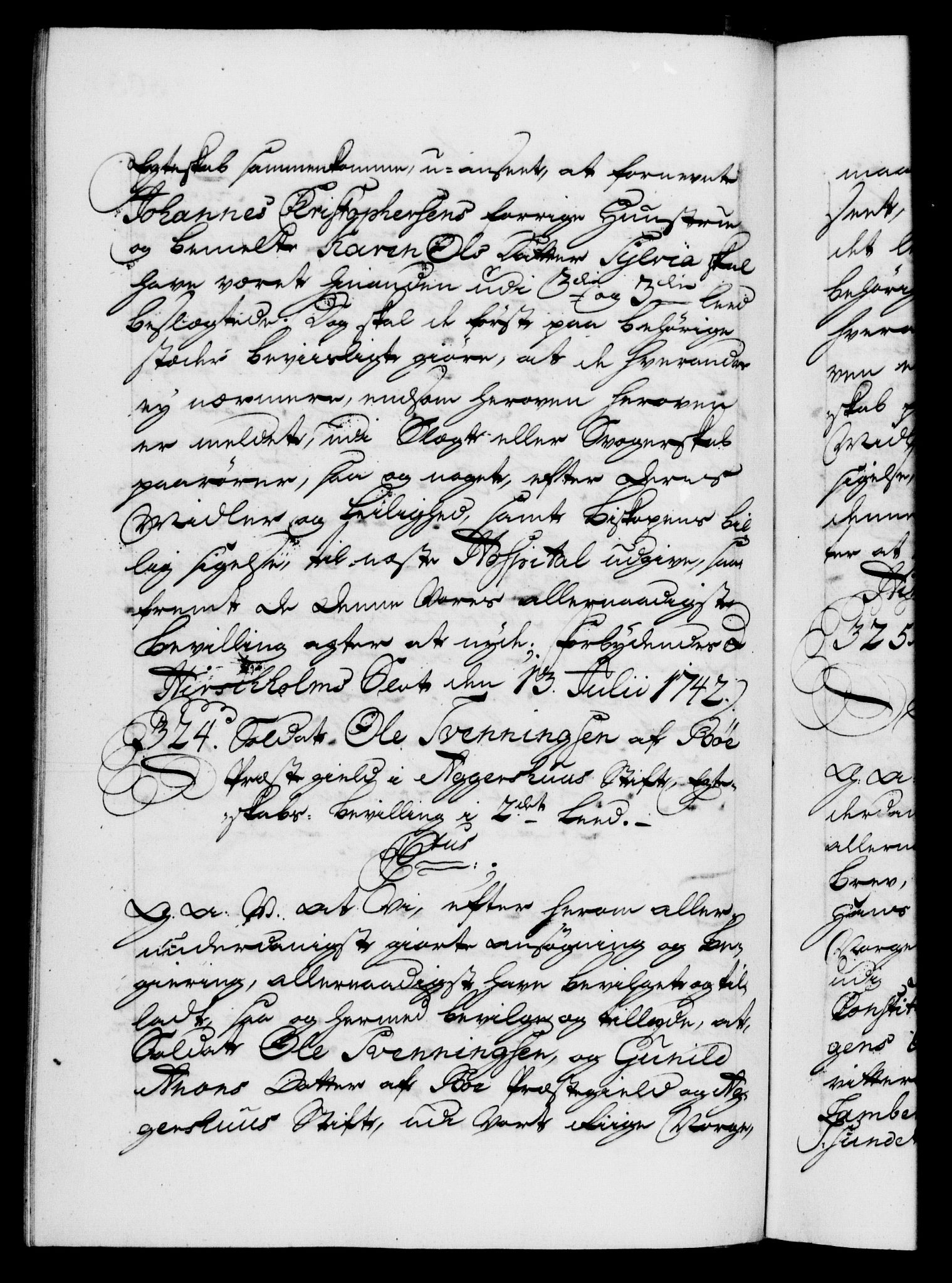 Danske Kanselli 1572-1799, AV/RA-EA-3023/F/Fc/Fca/Fcaa/L0032: Norske registre, 1741-1742, s. 605b