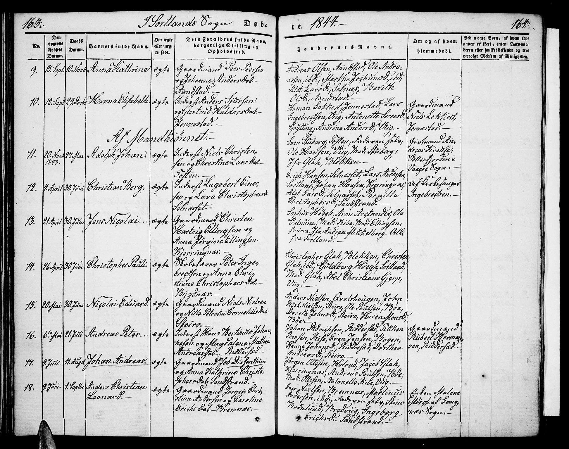 Ministerialprotokoller, klokkerbøker og fødselsregistre - Nordland, AV/SAT-A-1459/888/L1239: Ministerialbok nr. 888A06 /2, 1837-1848, s. 163-164