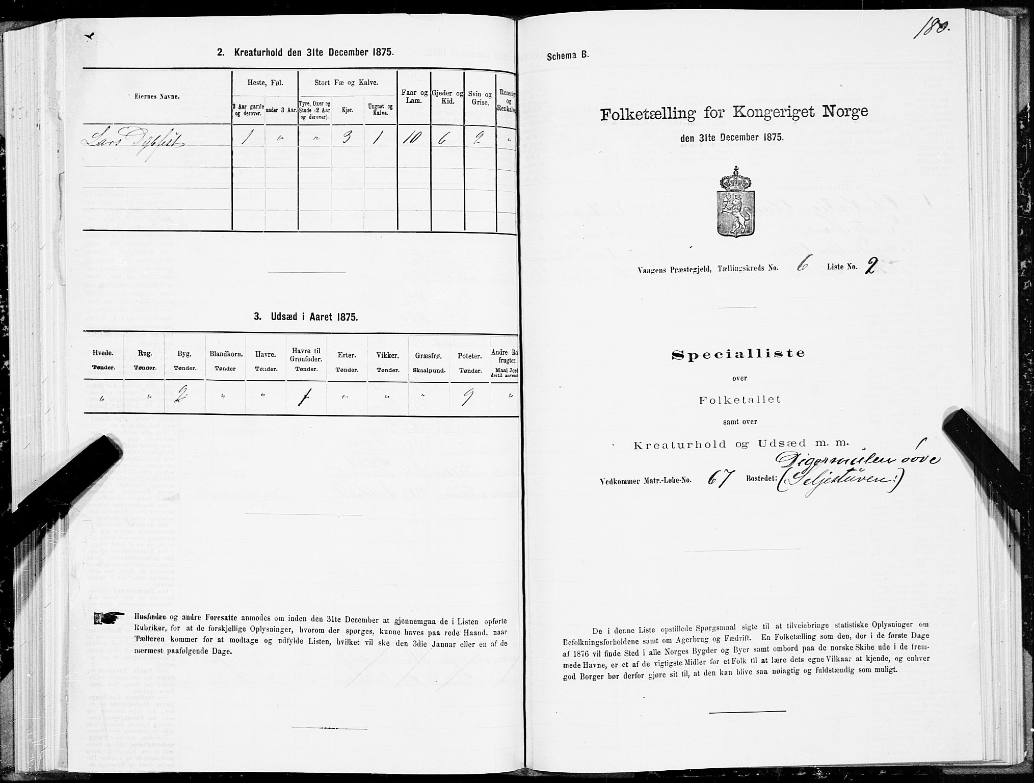 SAT, Folketelling 1875 for 1865P Vågan prestegjeld, 1875, s. 4180