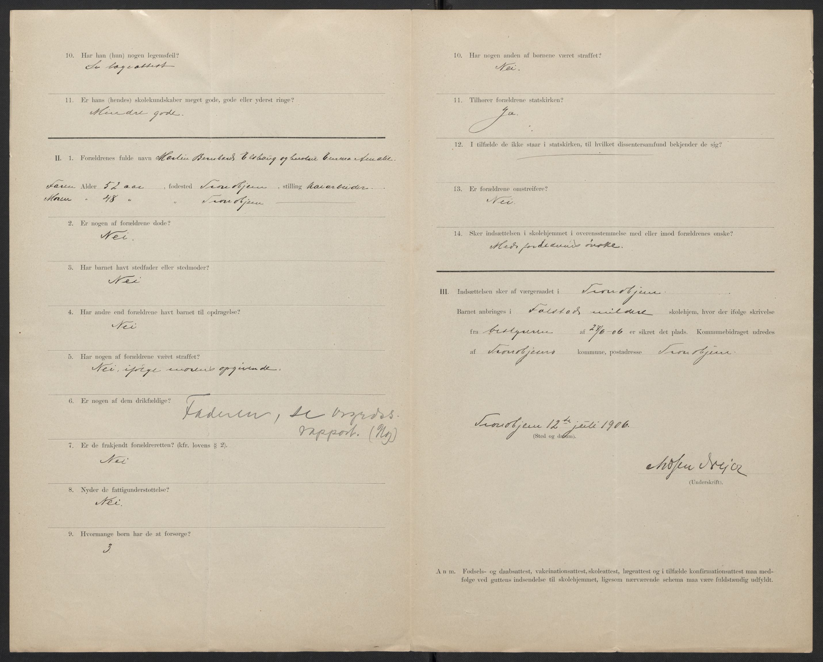 Falstad skolehjem, AV/RA-S-1676/E/Eb/L0007: Elevmapper løpenr. 146-168, 1905-1911, s. 61