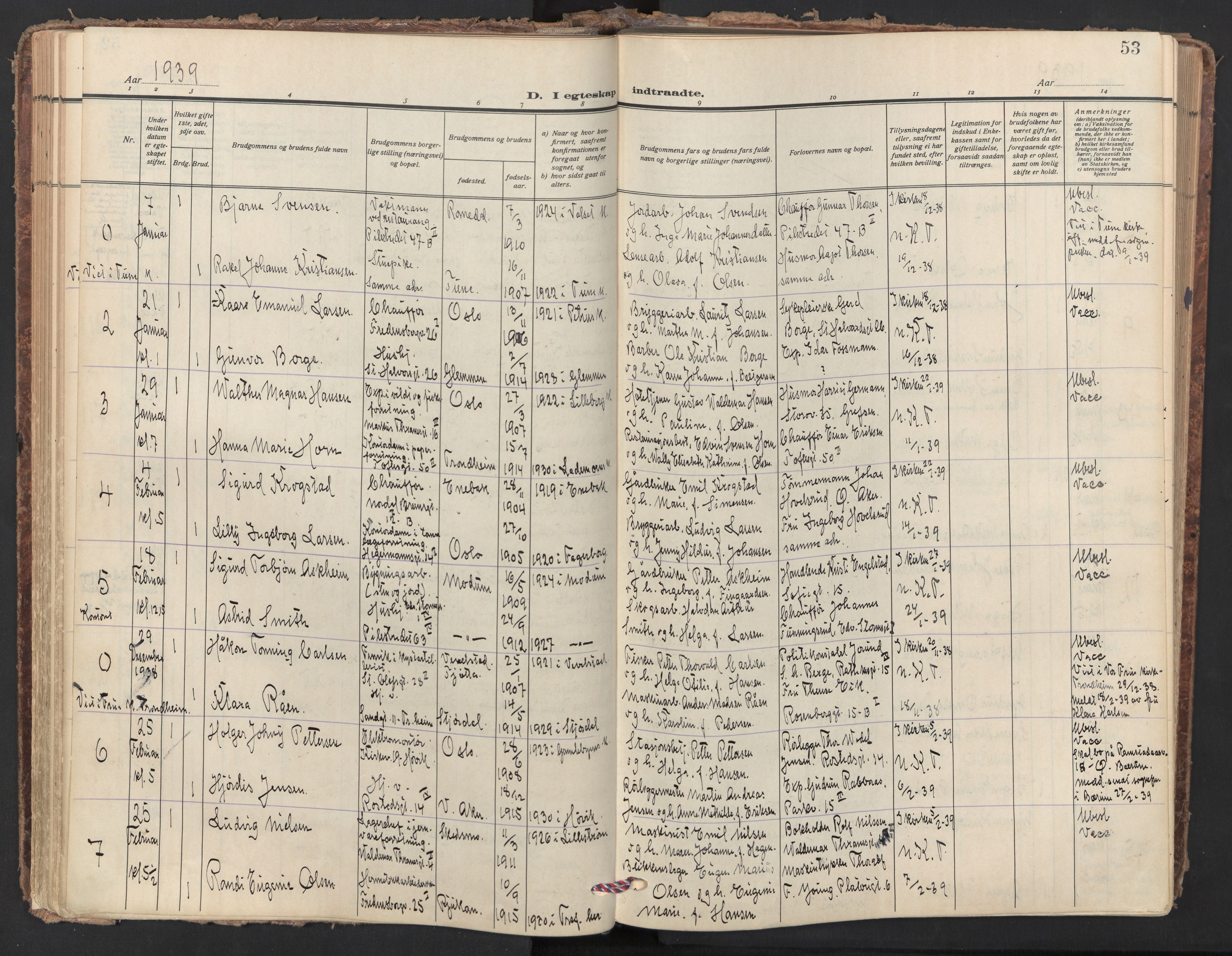 Trefoldighet prestekontor Kirkebøker, AV/SAO-A-10882/F/Fc/L0010: Ministerialbok nr. III 10, 1936-1954, s. 53