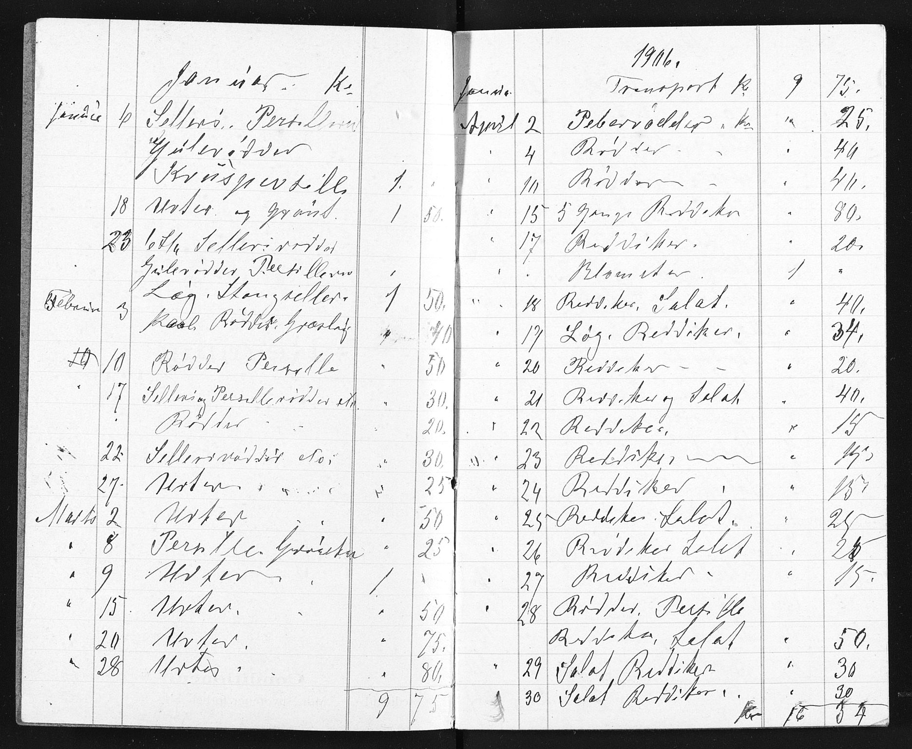 Familien Aalls privatarkiv , NESJ/NJM-005/E-00003/L0001/0002/0013: Dag- og notatbøker / Dølner dagbok-bokpakke 002, 1906-1908