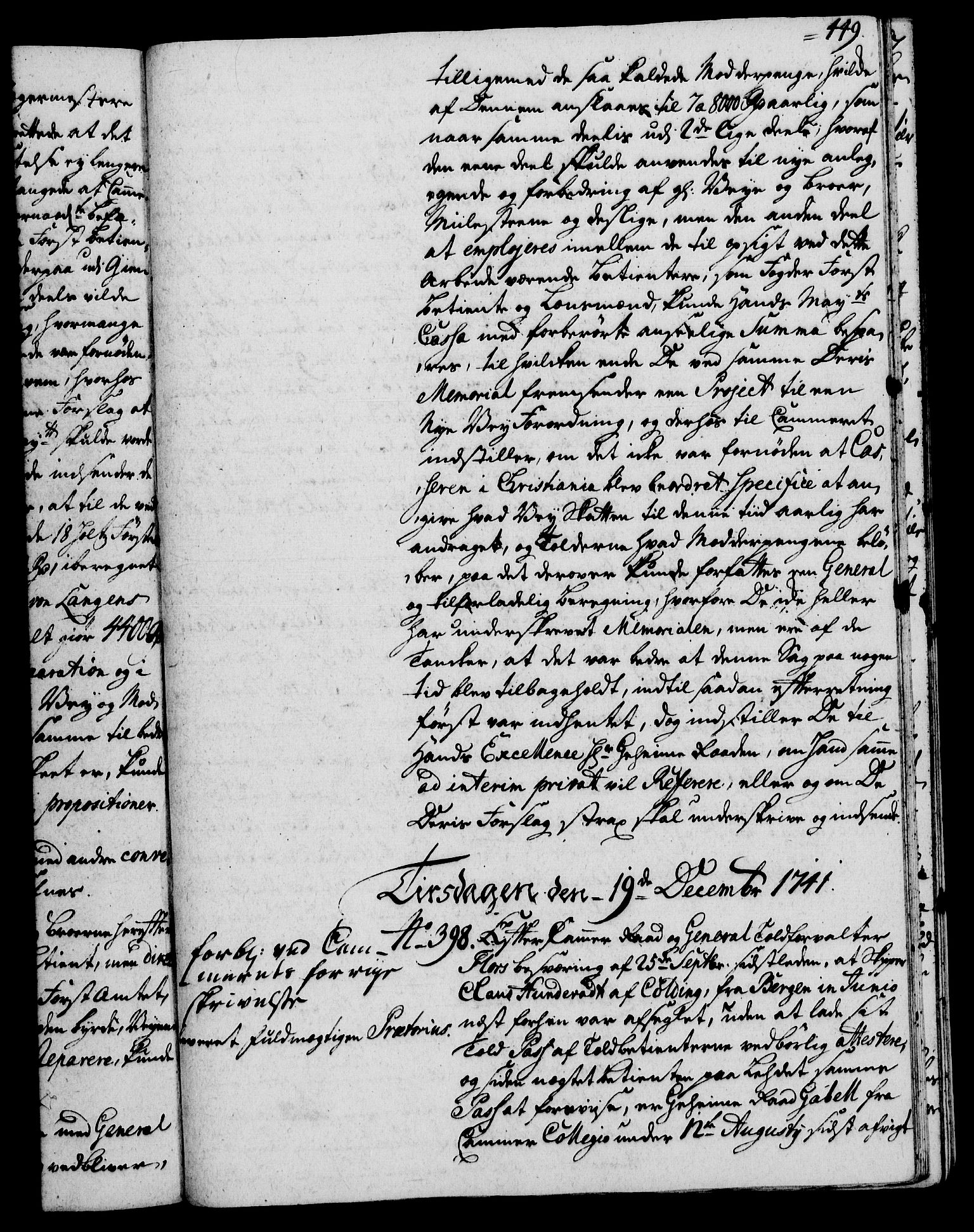 Rentekammeret, Kammerkanselliet, AV/RA-EA-3111/G/Gh/Gha/L0023: Norsk ekstraktmemorialprotokoll (merket RK 53.68), 1741-1742, s. 449