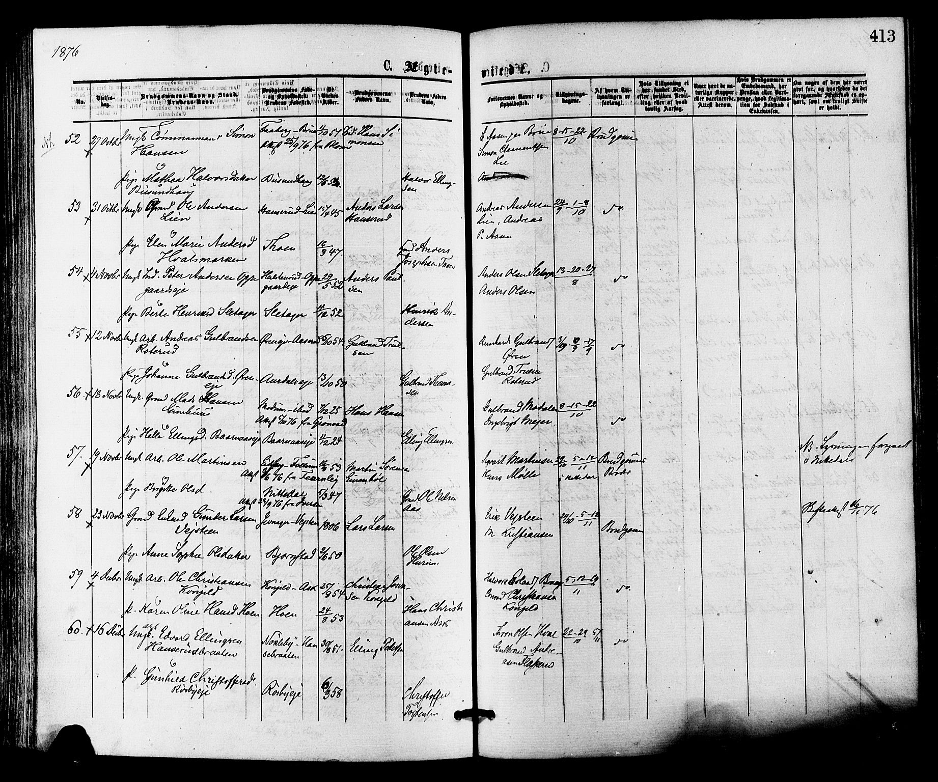Norderhov kirkebøker, AV/SAKO-A-237/F/Fa/L0015: Ministerialbok nr. 15, 1875-1884, s. 413