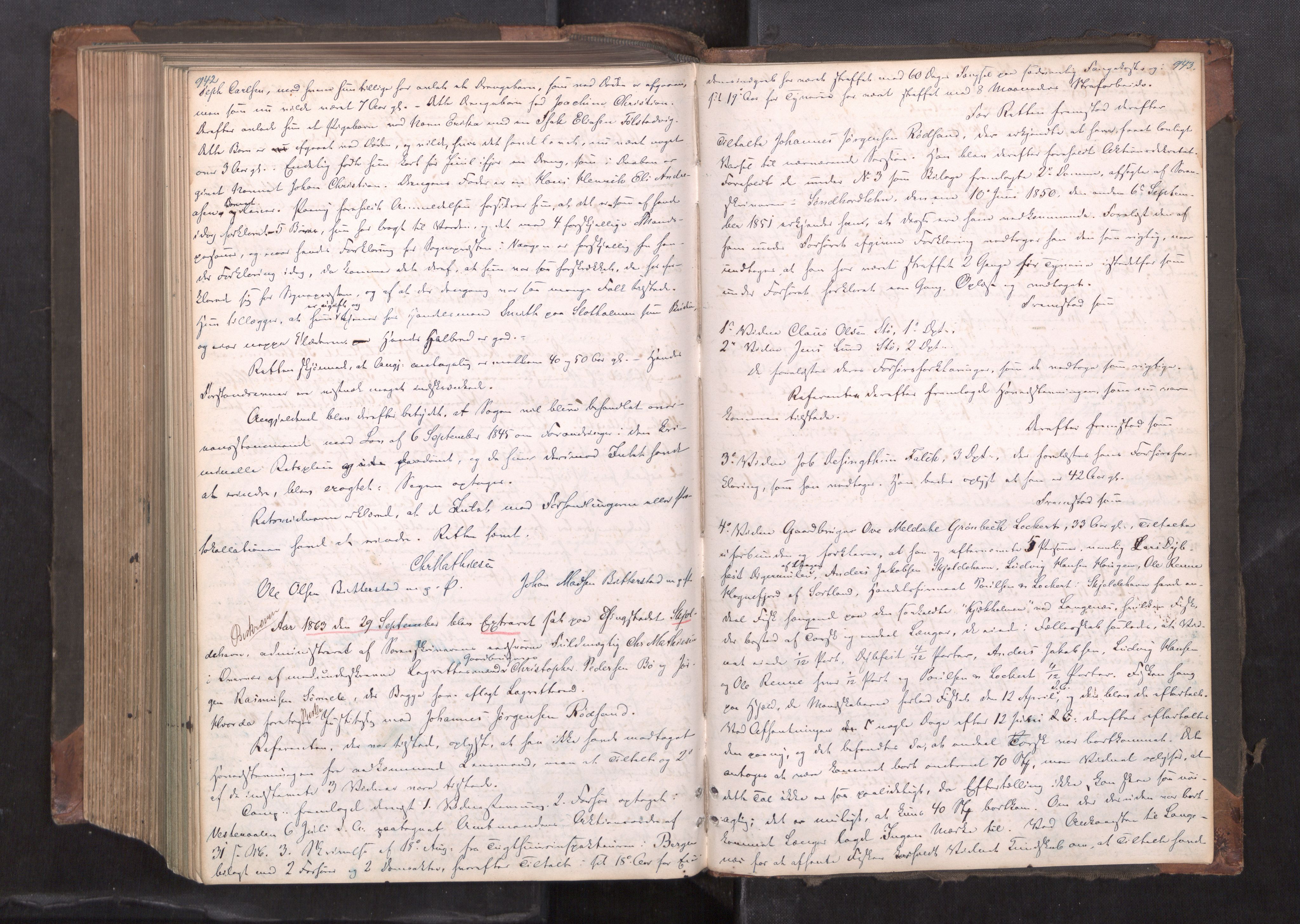 Vesterålen sorenskriveri, AV/SAT-A-4180/1/1/1B/L0008: Ekstrarettsprotokoll, 1856-1863, s. 942-943