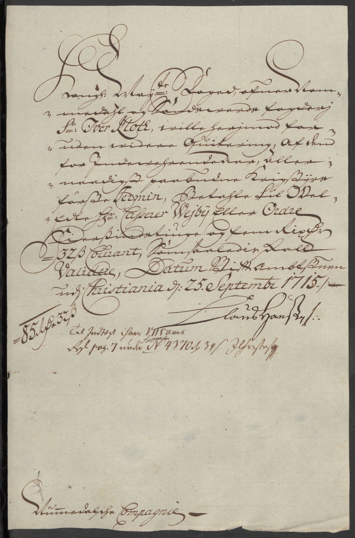 Rentekammeret inntil 1814, Reviderte regnskaper, Fogderegnskap, RA/EA-4092/R24/L1591: Fogderegnskap Numedal og Sandsvær, 1715, s. 354