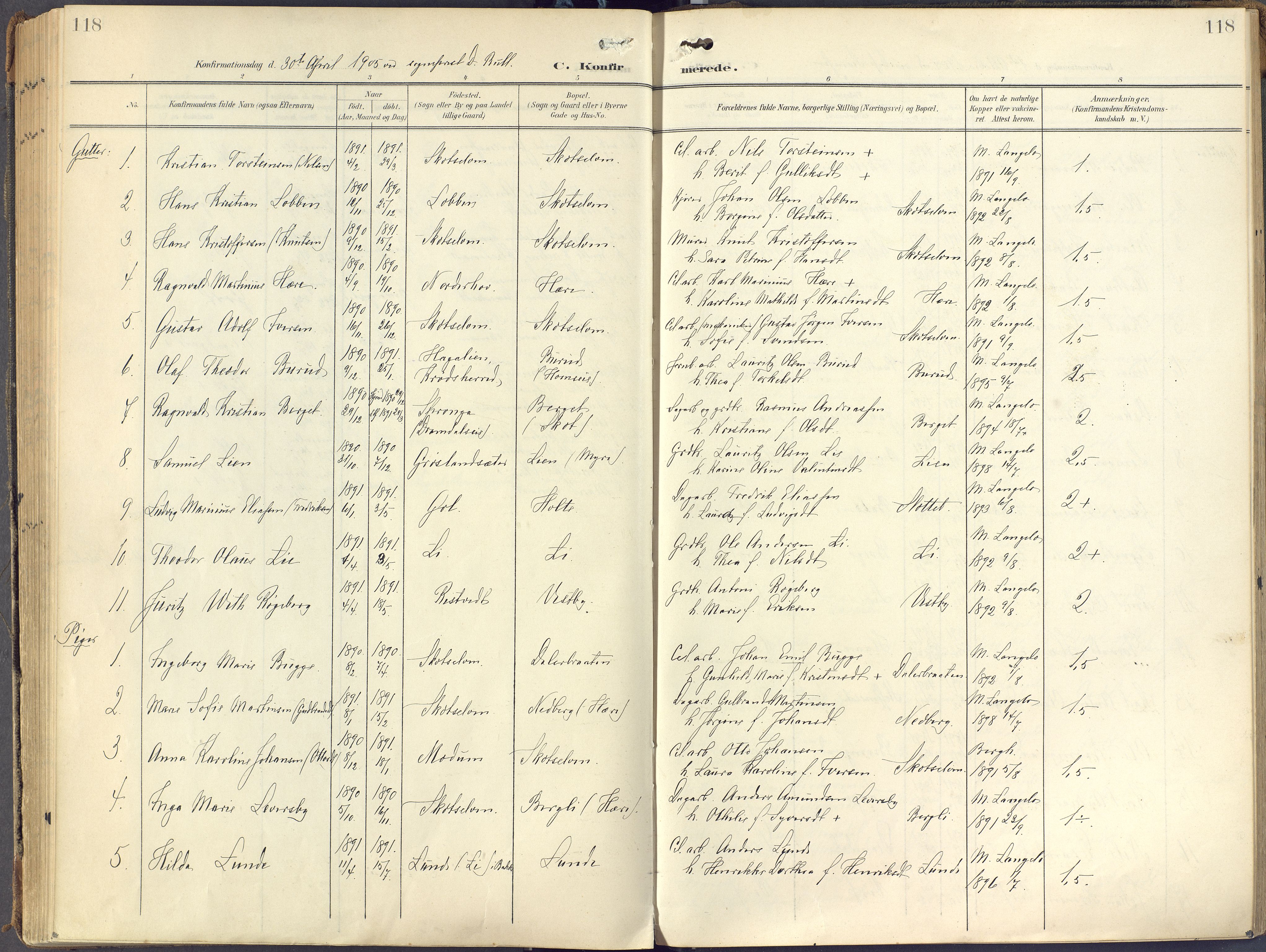 Eiker kirkebøker, SAKO/A-4/F/Fc/L0004: Ministerialbok nr. III 4, 1900-1919, s. 118