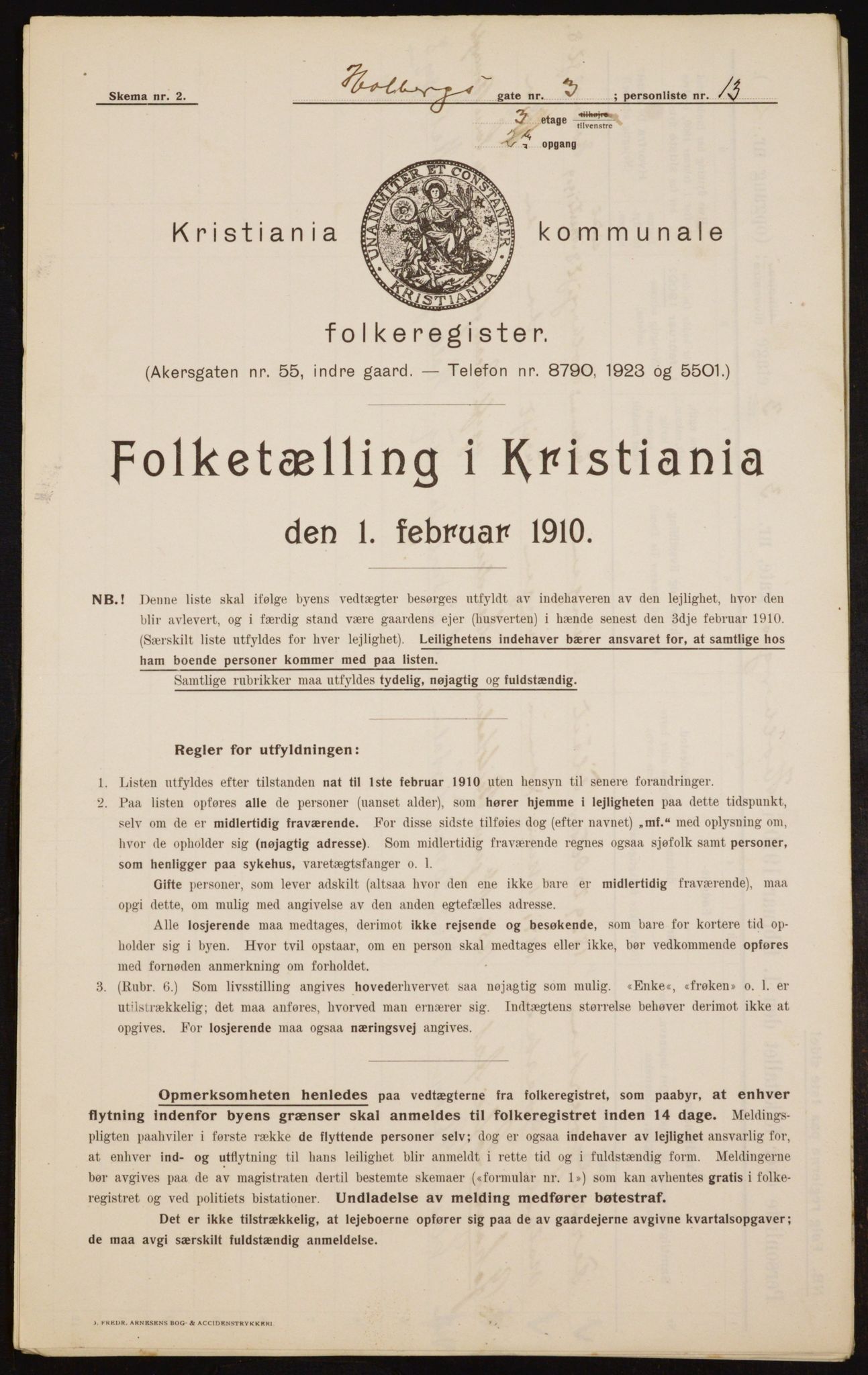 OBA, Kommunal folketelling 1.2.1910 for Kristiania, 1910, s. 39506