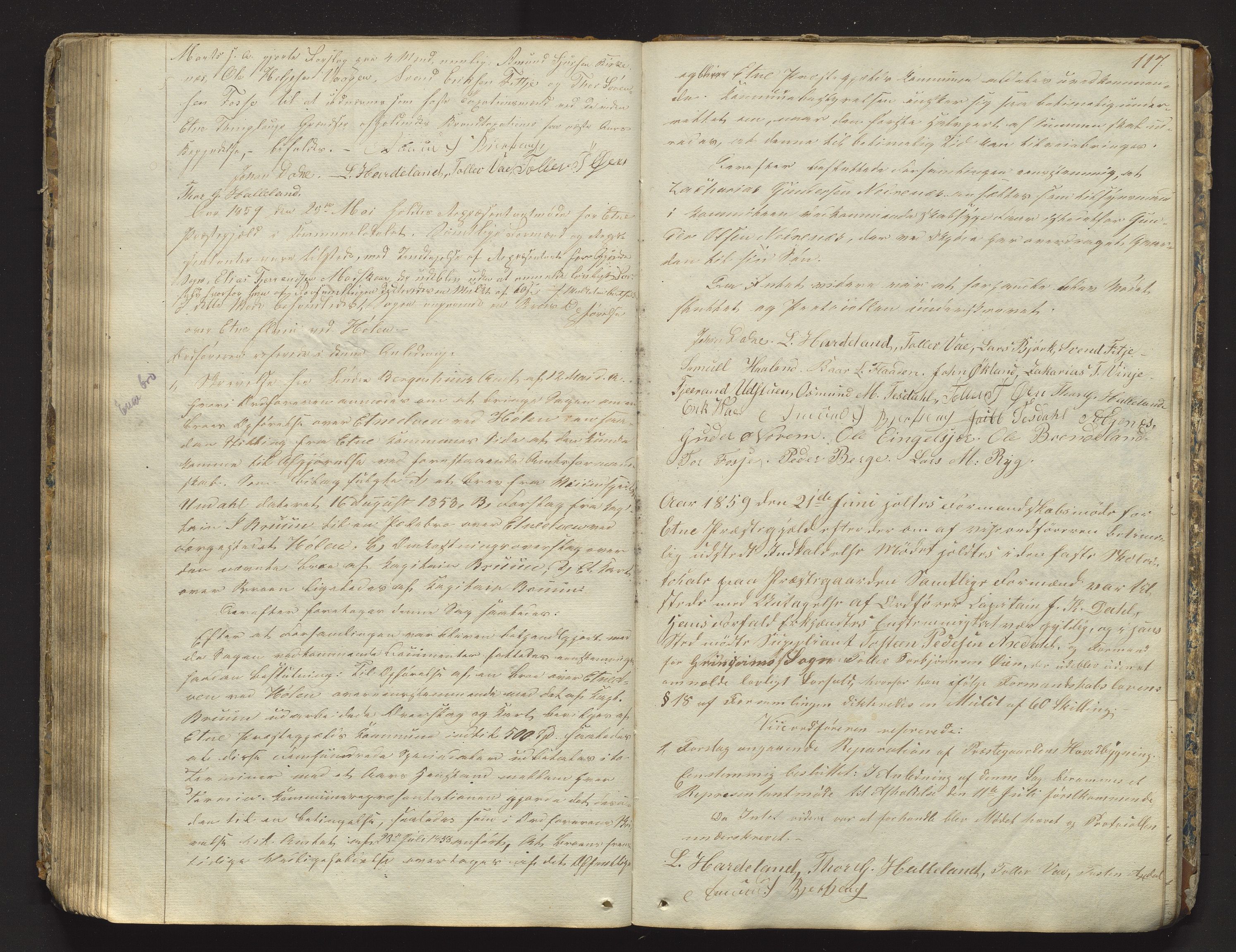 Etne kommune. Formannskapet, IKAH/1211-021/A/Aa/L0001: Møtebok for formannskap og heradsstyre, 1838-1861, s. 117