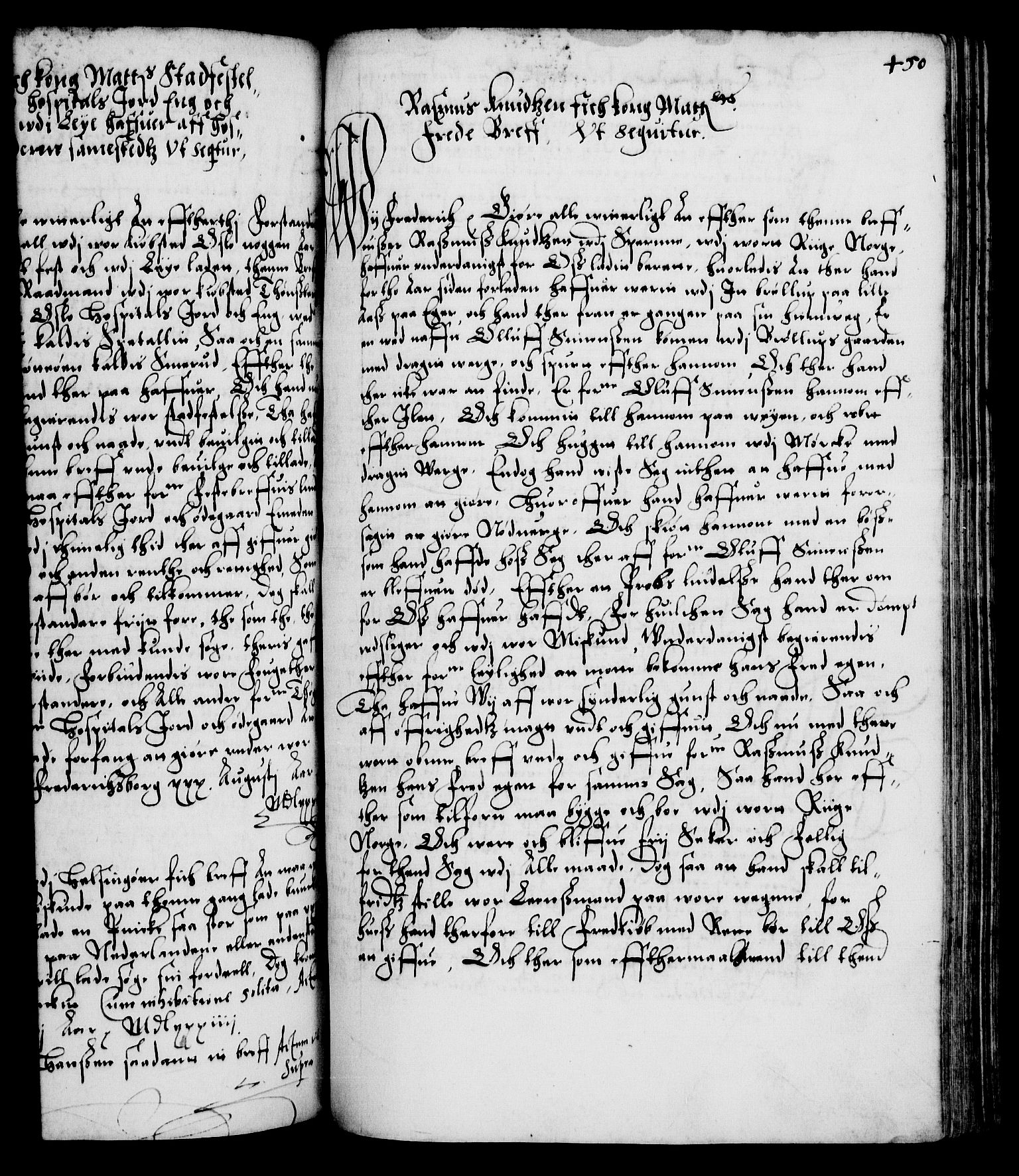 Danske Kanselli 1572-1799, AV/RA-EA-3023/F/Fc/Fca/Fcaa/L0001: Norske registre (mikrofilm), 1572-1588, s. 450a