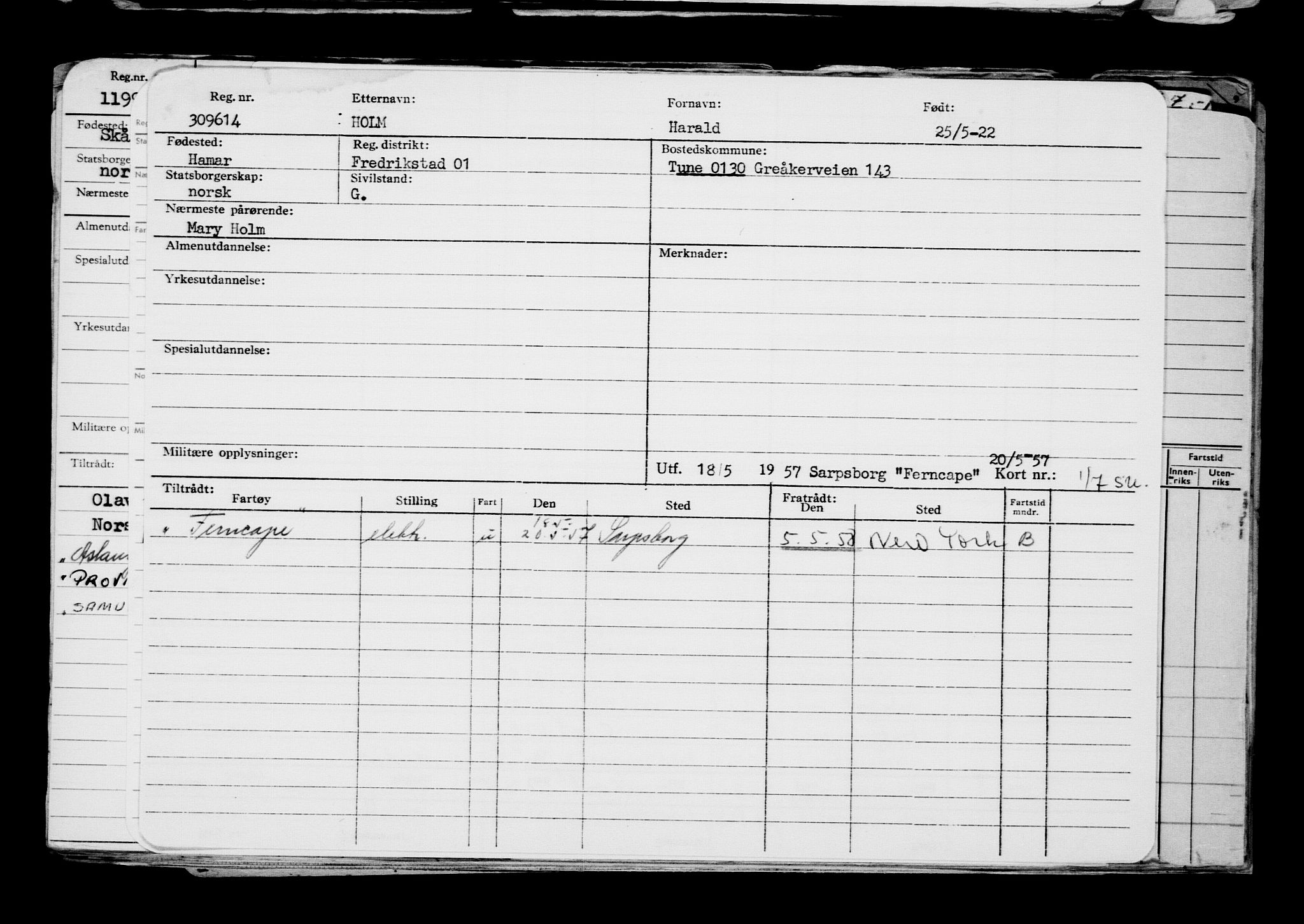 Direktoratet for sjømenn, AV/RA-S-3545/G/Gb/L0206: Hovedkort, 1922, s. 705