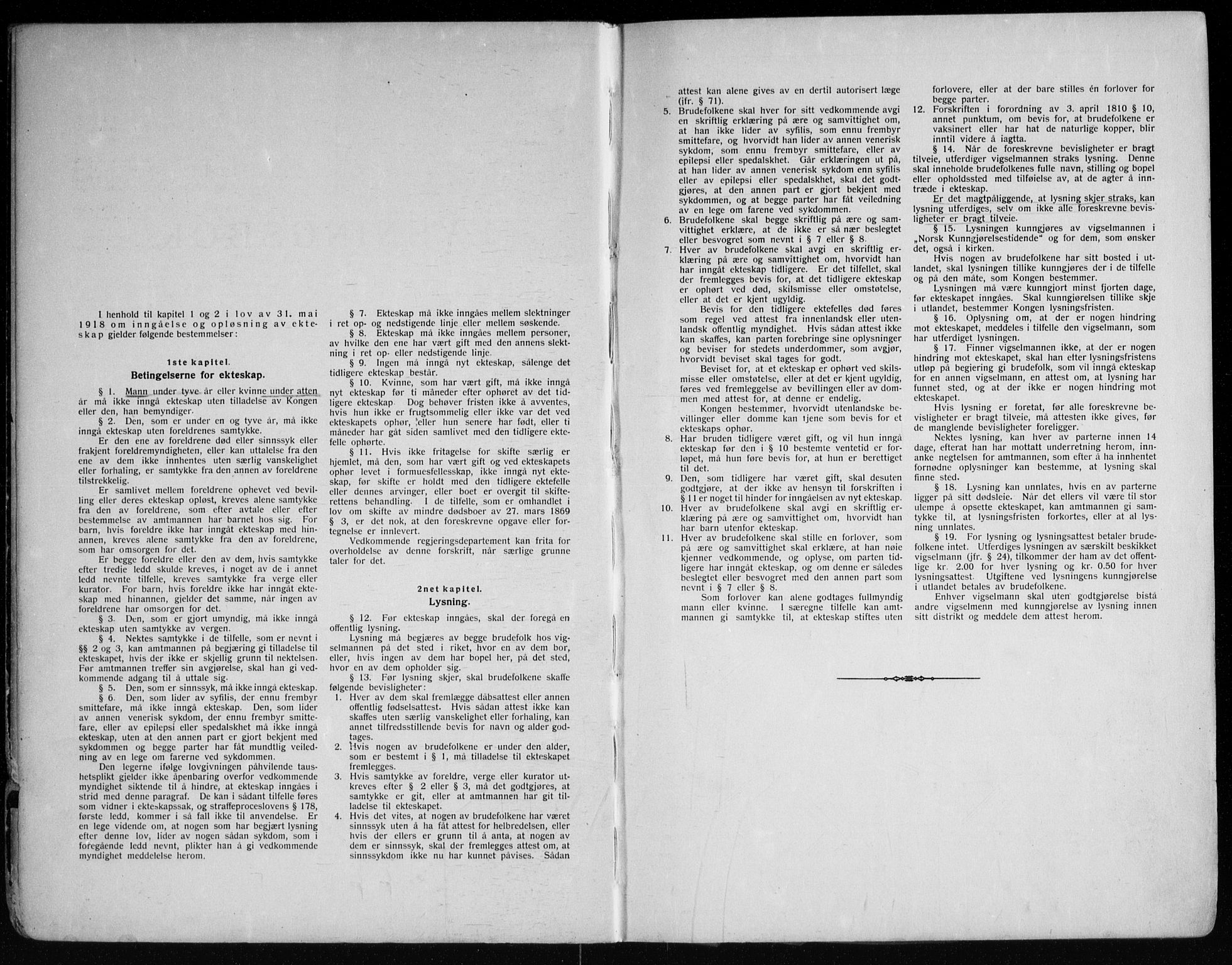 Norderhov kirkebøker, AV/SAKO-A-237/H/Ha/L0005: Lysningsprotokoll nr. 5, 1938-1954
