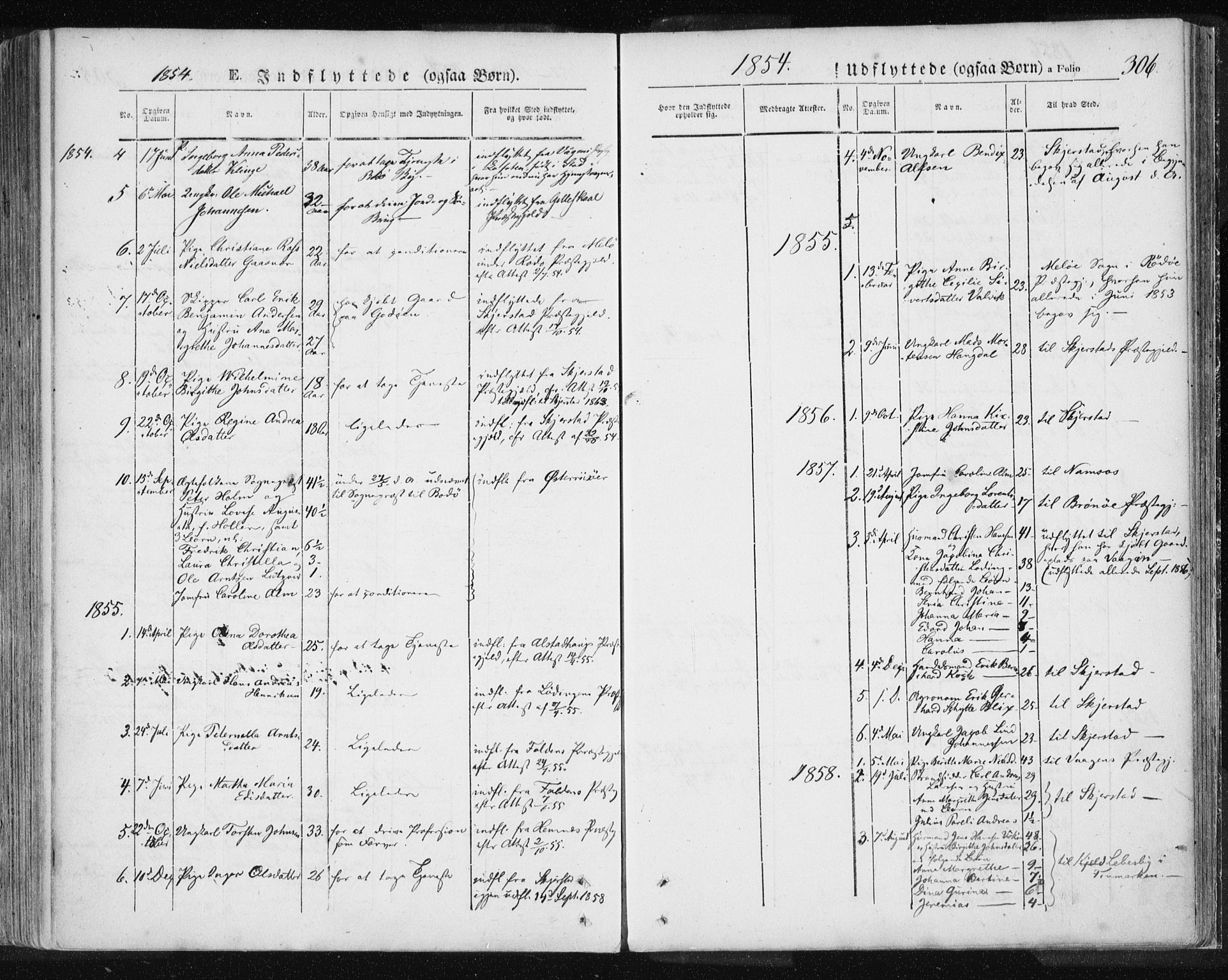 Ministerialprotokoller, klokkerbøker og fødselsregistre - Nordland, SAT/A-1459/801/L0007: Ministerialbok nr. 801A07, 1845-1863, s. 306