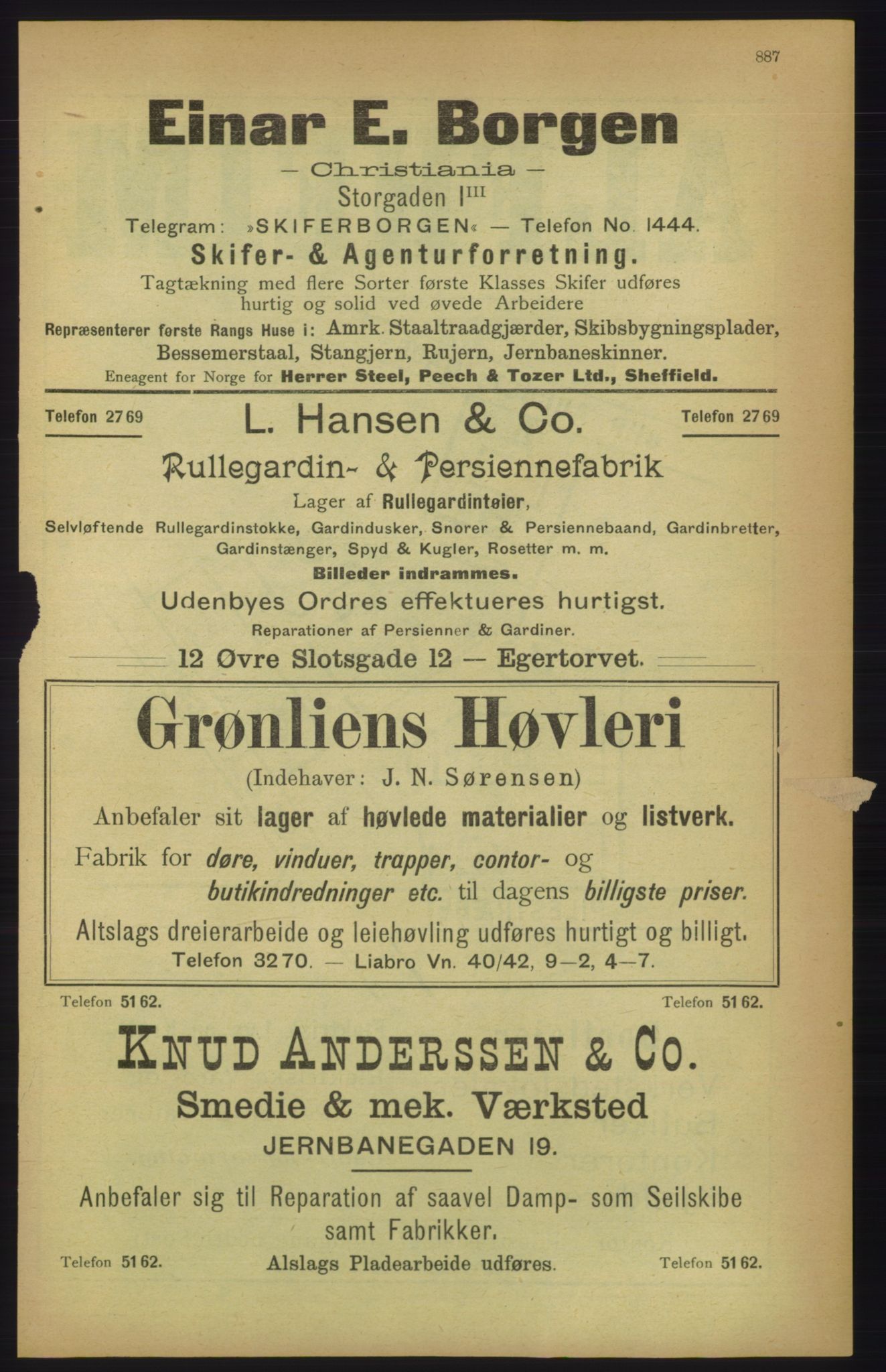 Kristiania/Oslo adressebok, PUBL/-, 1905, s. 887