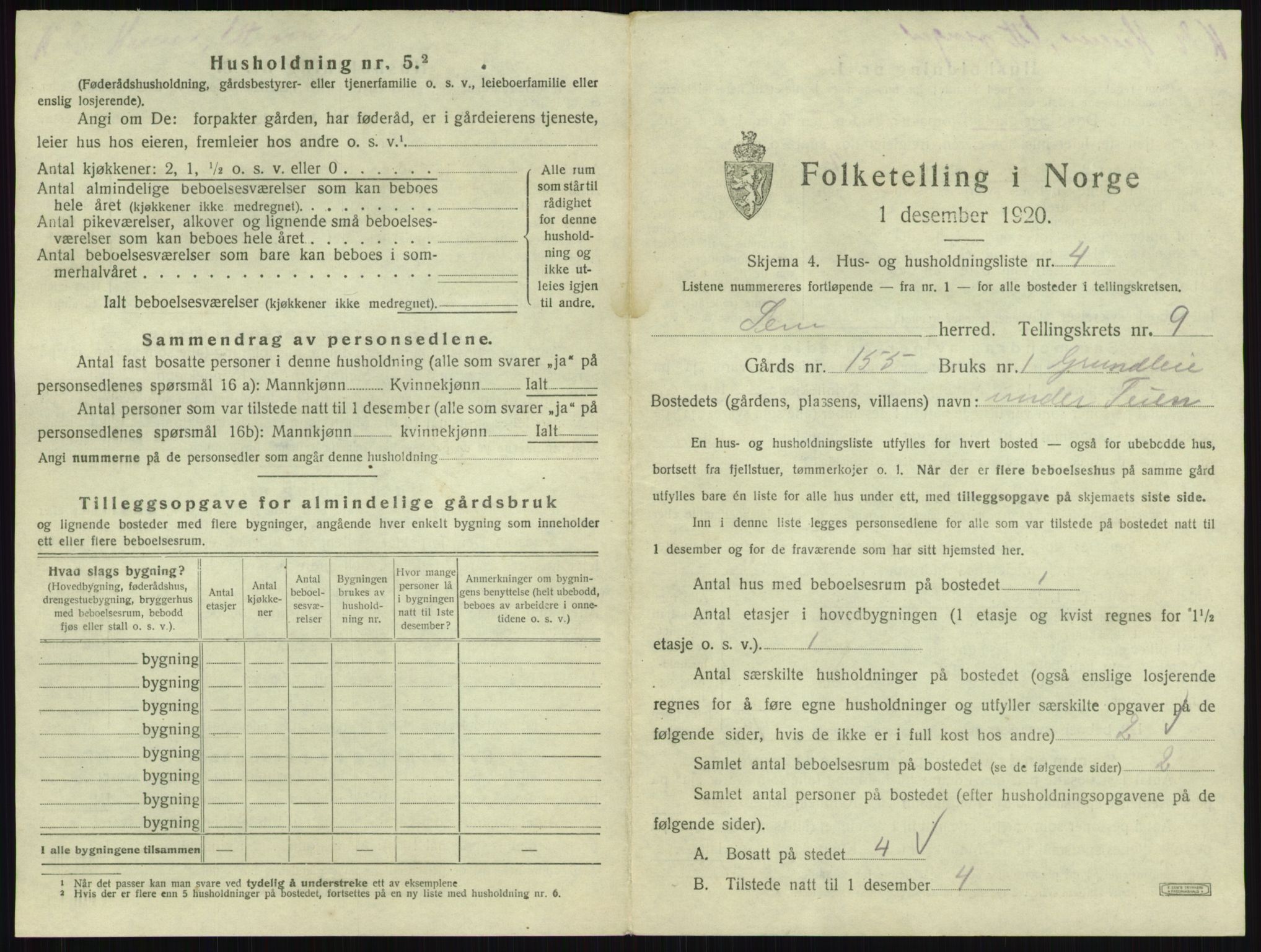SAKO, Folketelling 1920 for 0721 Sem herred, 1920, s. 1962