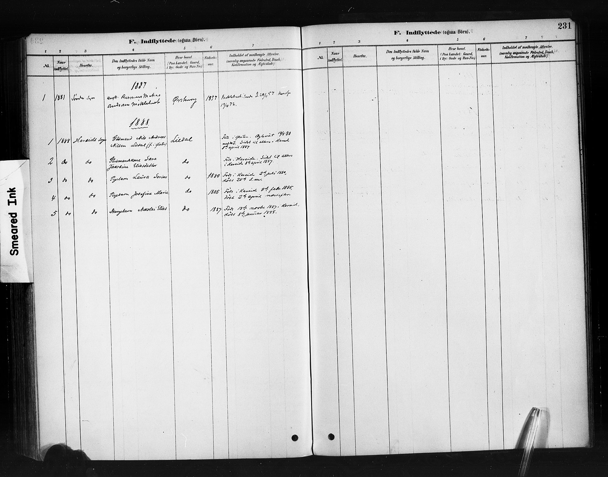 Ministerialprotokoller, klokkerbøker og fødselsregistre - Møre og Romsdal, SAT/A-1454/513/L0176: Ministerialbok nr. 513A03, 1877-1889, s. 231