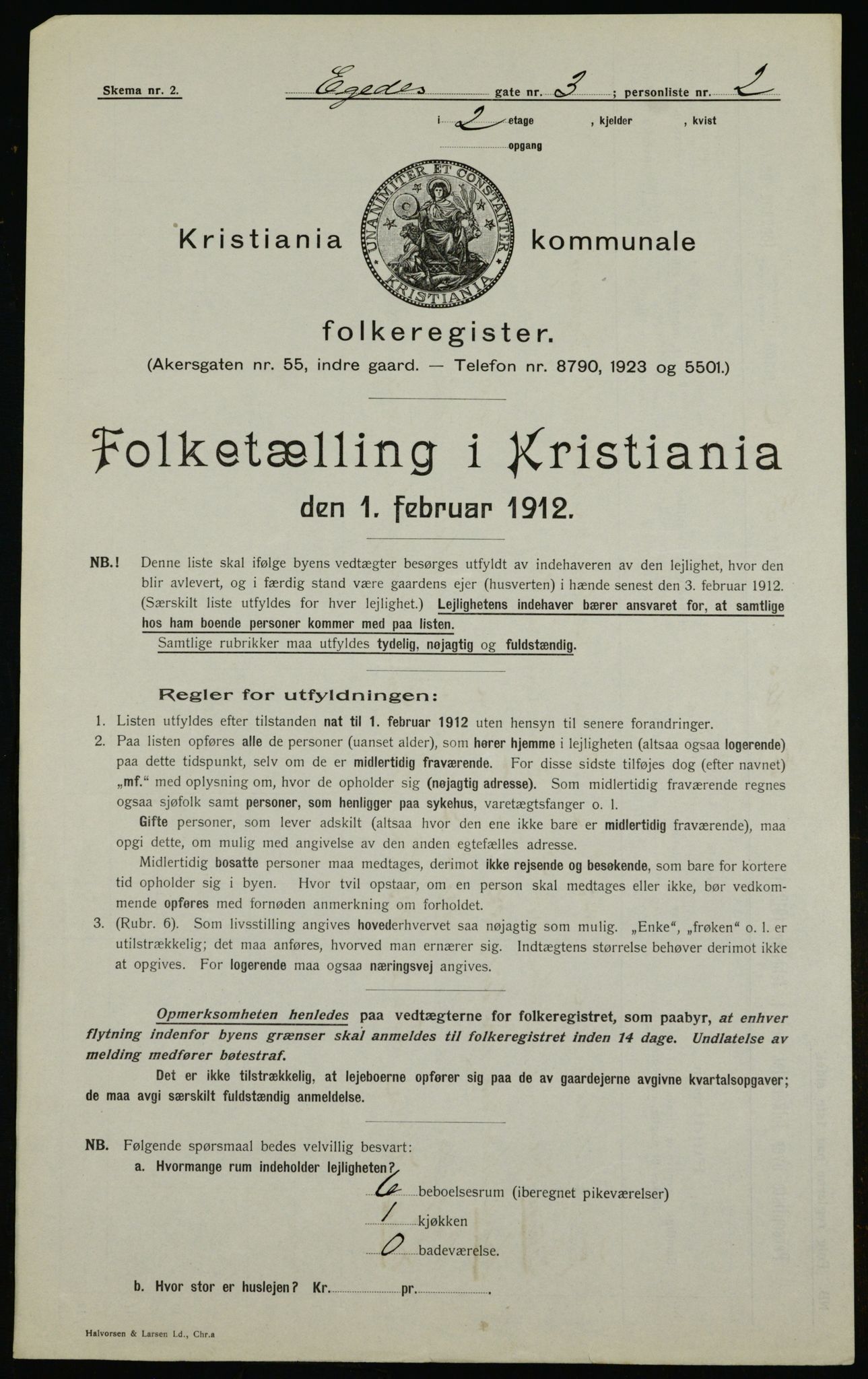 OBA, Kommunal folketelling 1.2.1912 for Kristiania, 1912, s. 18678