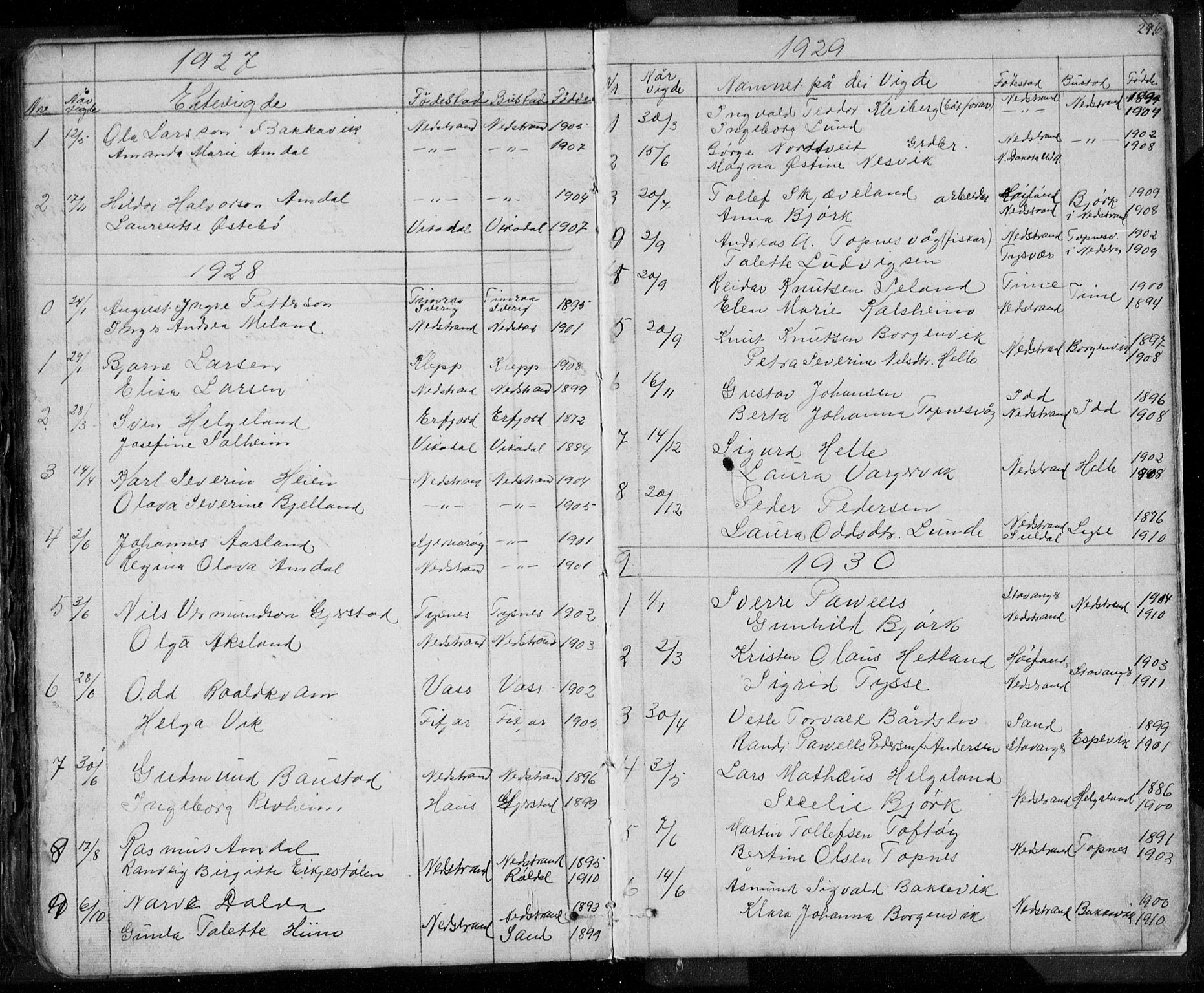 Nedstrand sokneprestkontor, AV/SAST-A-101841/01/V: Klokkerbok nr. B 3, 1848-1933, s. 294