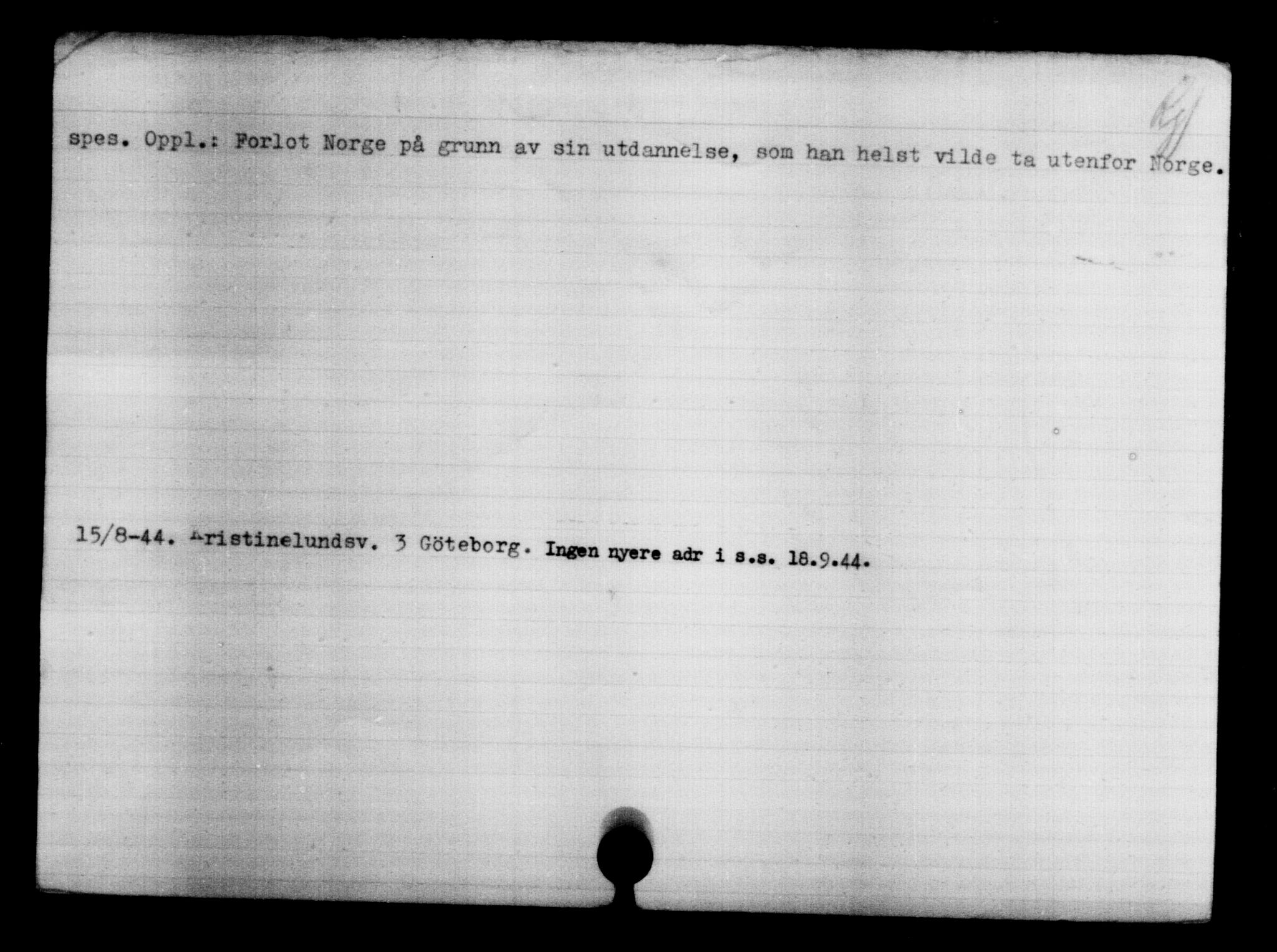 Den Kgl. Norske Legasjons Flyktningskontor, AV/RA-S-6753/V/Va/L0004: Kjesäterkartoteket.  Flyktningenr. 3496-6610, 1940-1945, s. 674