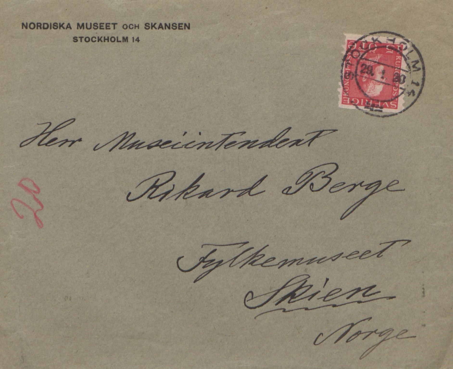 Rikard Berge, TEMU/TGM-A-1003/F/L0017/0044: 551-599 / 594 Brev, avisutklypp og lause blad, 1935-1943