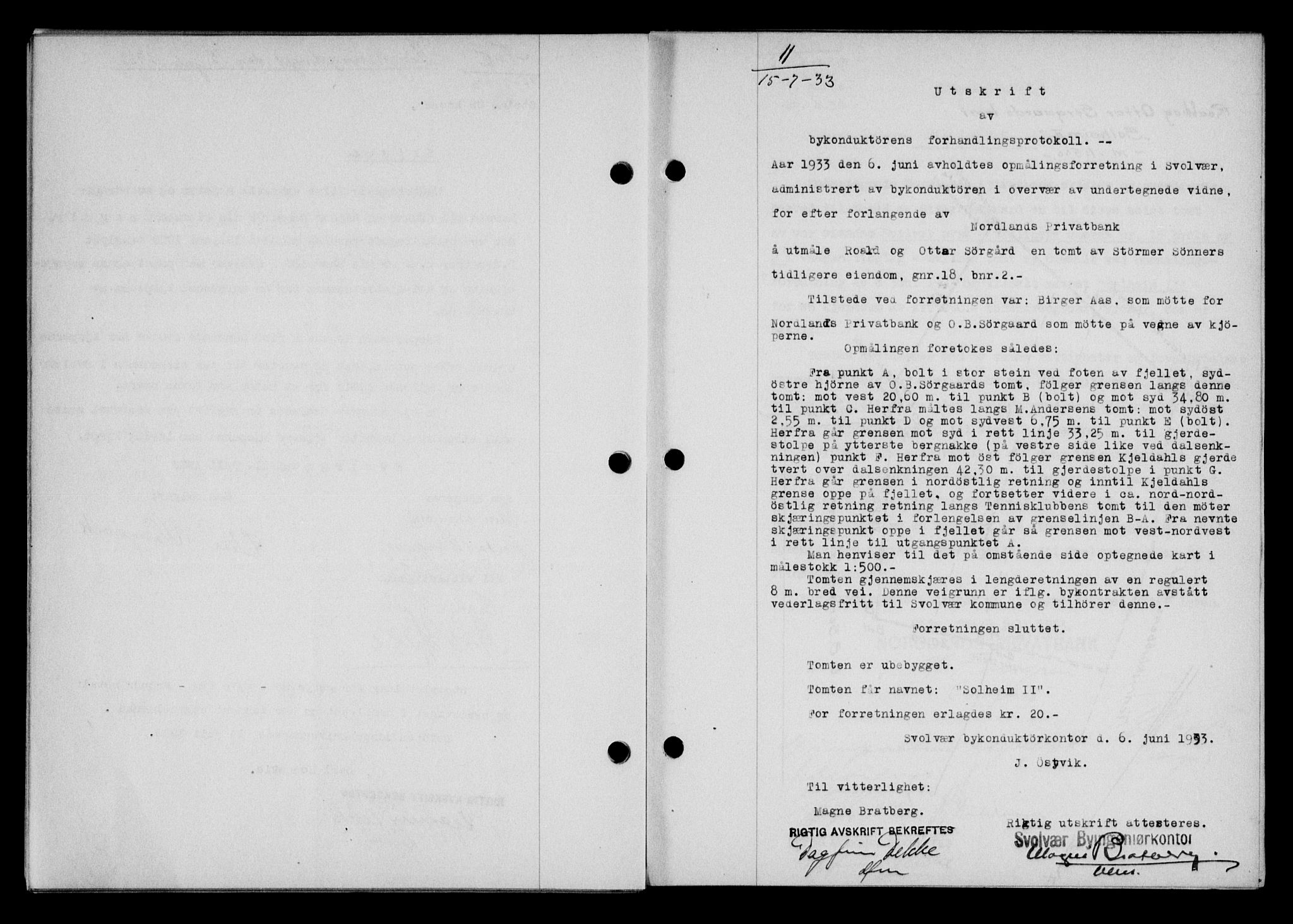 Lofoten sorenskriveri, SAT/A-0017/1/2/2C/L0028b: Pantebok nr. 28b, 1933-1933, Tingl.dato: 15.07.1933