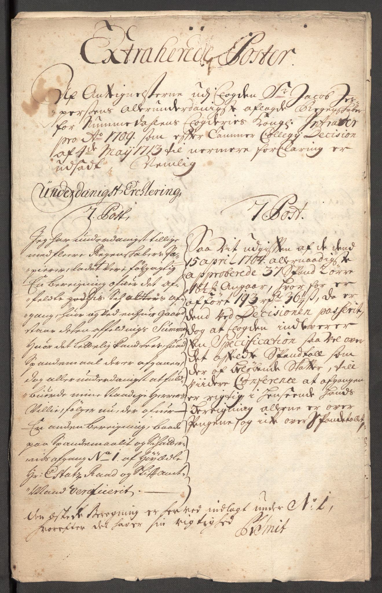 Rentekammeret inntil 1814, Reviderte regnskaper, Fogderegnskap, RA/EA-4092/R64/L4431: Fogderegnskap Namdal, 1709-1710, s. 250