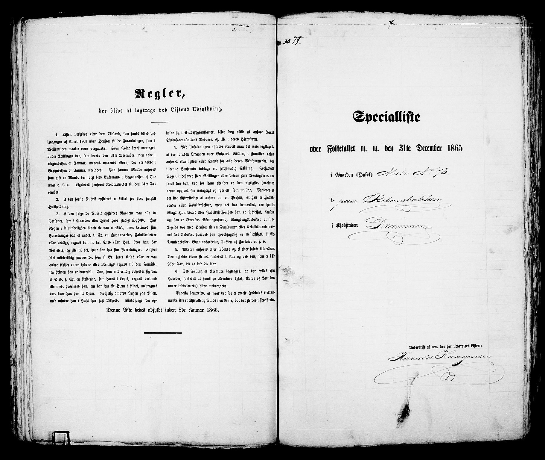 RA, Folketelling 1865 for 0602aB Bragernes prestegjeld i Drammen kjøpstad, 1865, s. 177