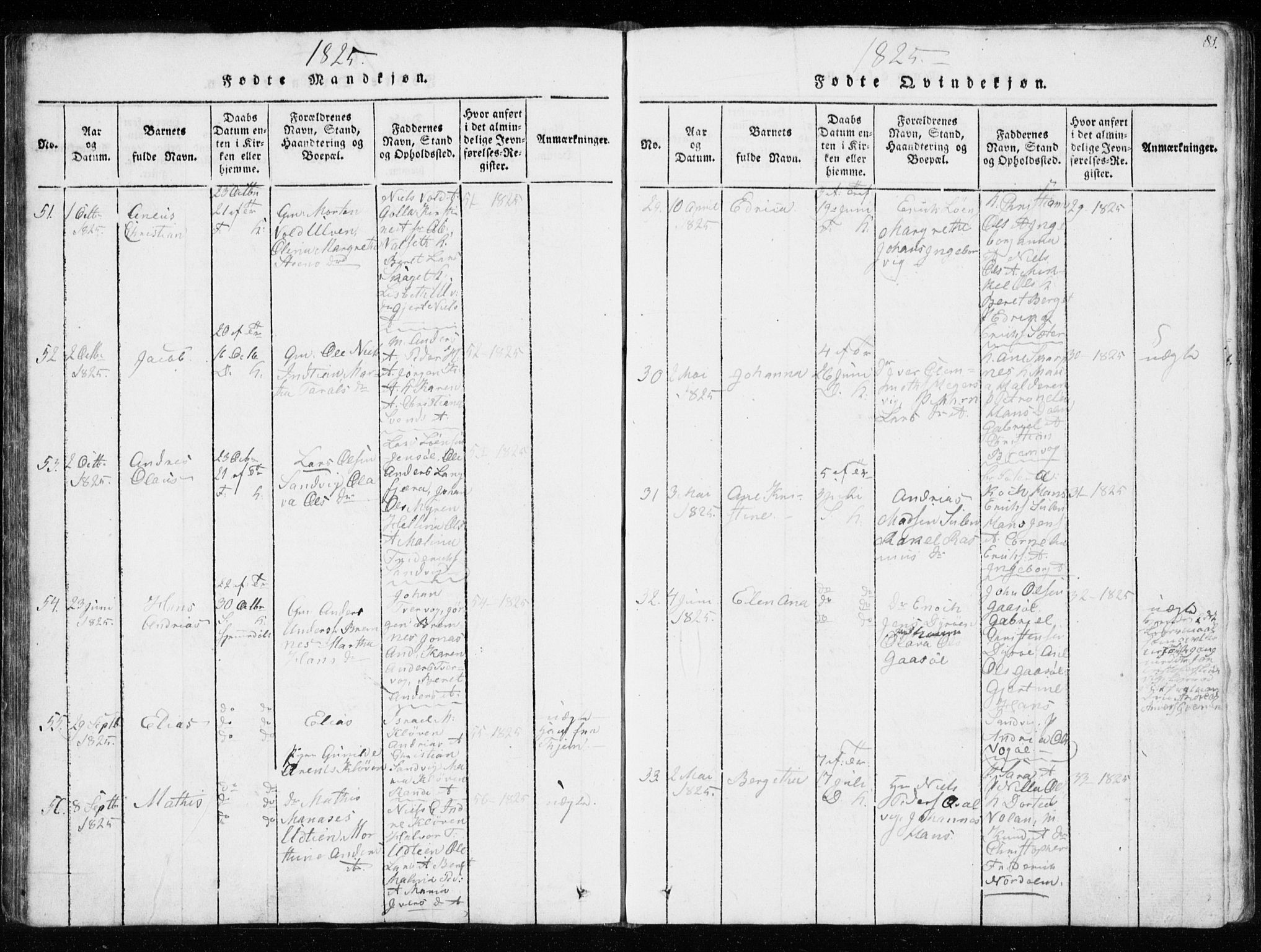 Ministerialprotokoller, klokkerbøker og fødselsregistre - Sør-Trøndelag, SAT/A-1456/634/L0527: Ministerialbok nr. 634A03, 1818-1826, s. 81