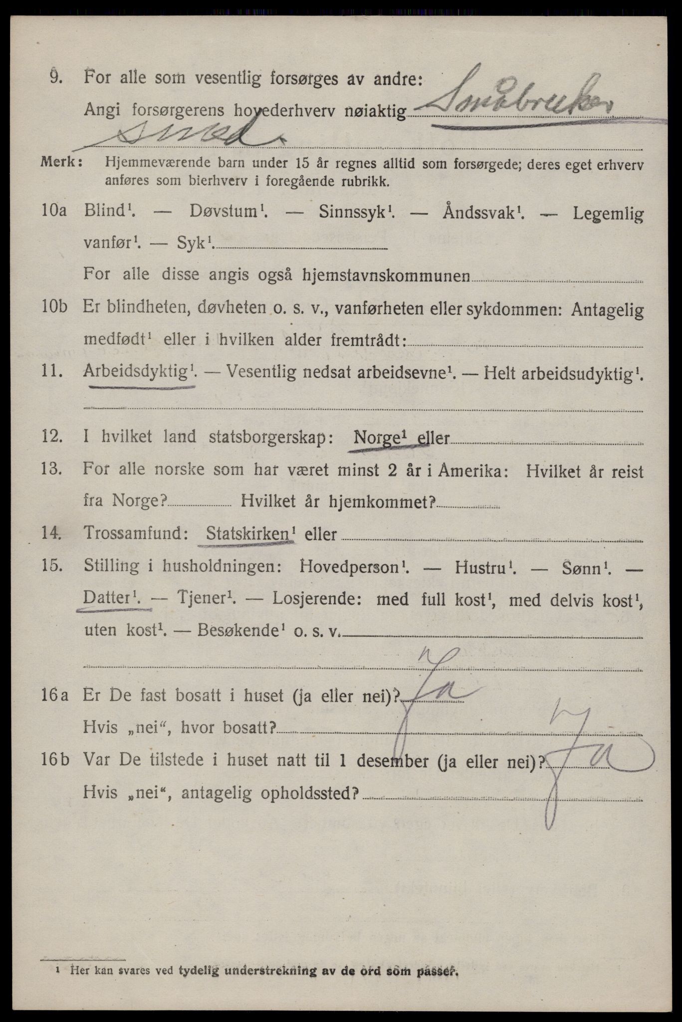SAKO, Folketelling 1920 for 0827 Hjartdal herred, 1920, s. 2173
