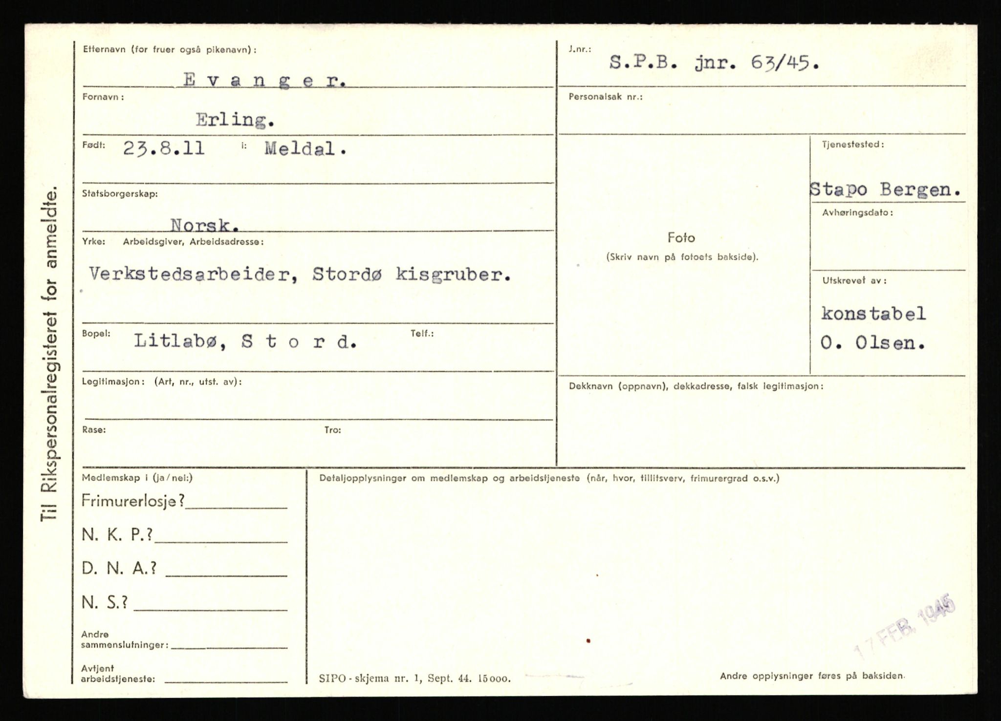 Statspolitiet - Hovedkontoret / Osloavdelingen, AV/RA-S-1329/C/Ca/L0004: Eid - funn av gjenstander	, 1943-1945, s. 2281