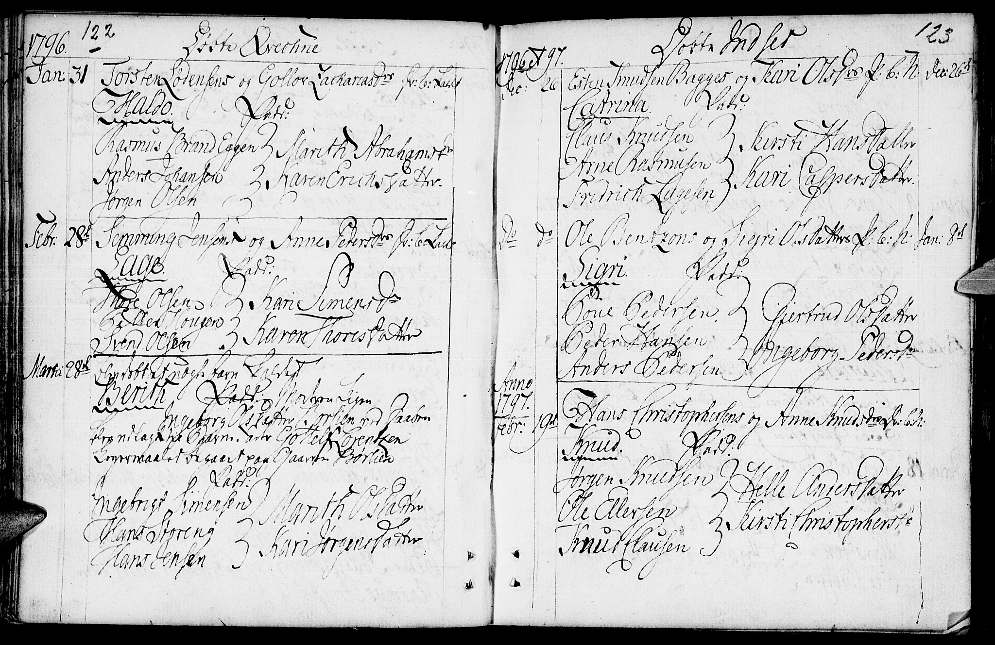 Kvikne prestekontor, AV/SAH-PREST-064/H/Ha/Haa/L0003: Ministerialbok nr. 3, 1785-1814, s. 122-123