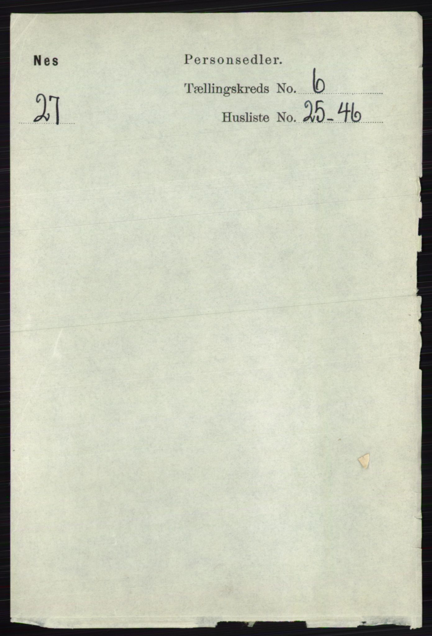 RA, Folketelling 1891 for 0236 Nes herred, 1891, s. 3529