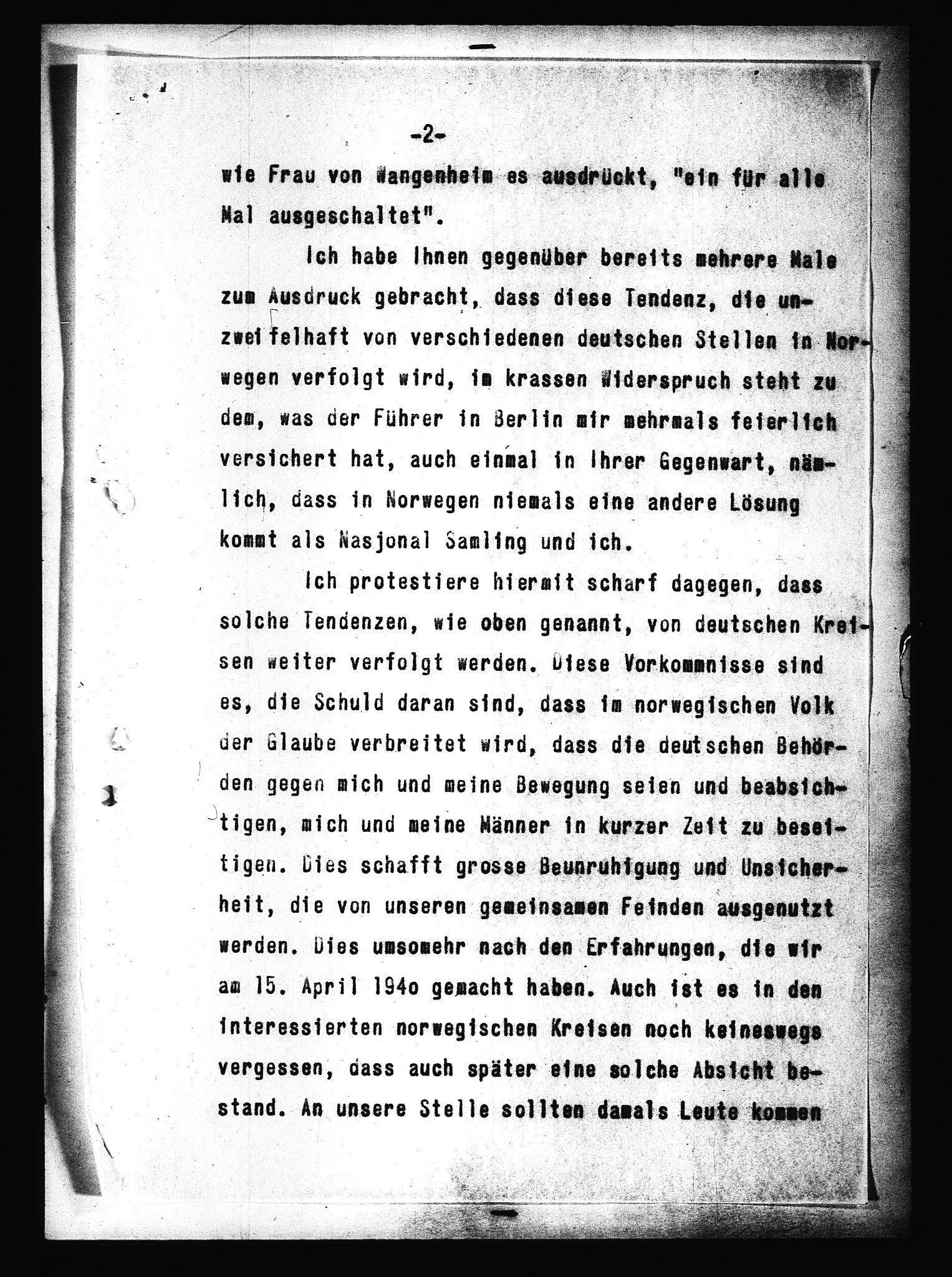 Documents Section, AV/RA-RAFA-2200/V/L0091: Amerikansk mikrofilm "Captured German Documents".
Box No. 953.  FKA jnr. 59/1955., 1935-1942, s. 215