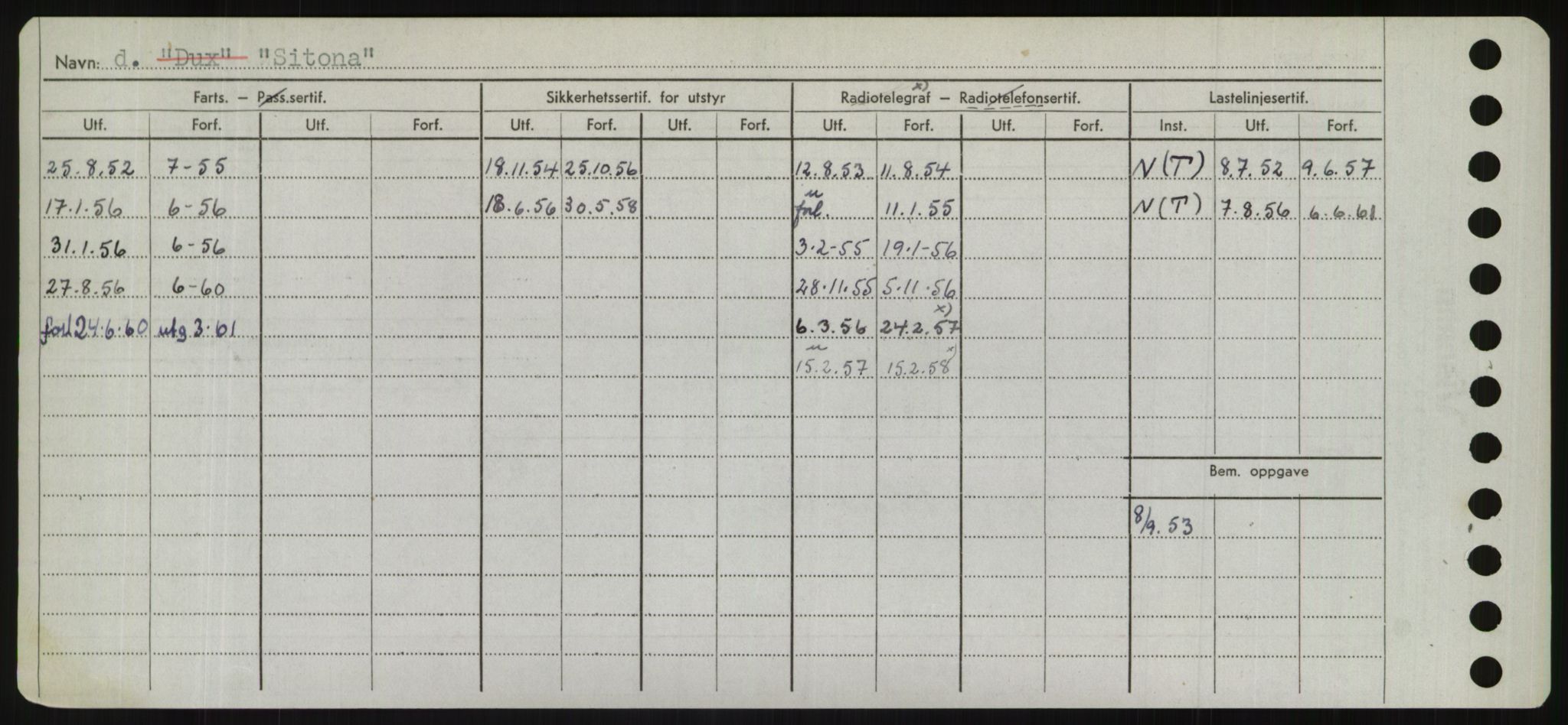 Sjøfartsdirektoratet med forløpere, Skipsmålingen, RA/S-1627/H/Hd/L0033: Fartøy, Sevi-Sjø, s. 294