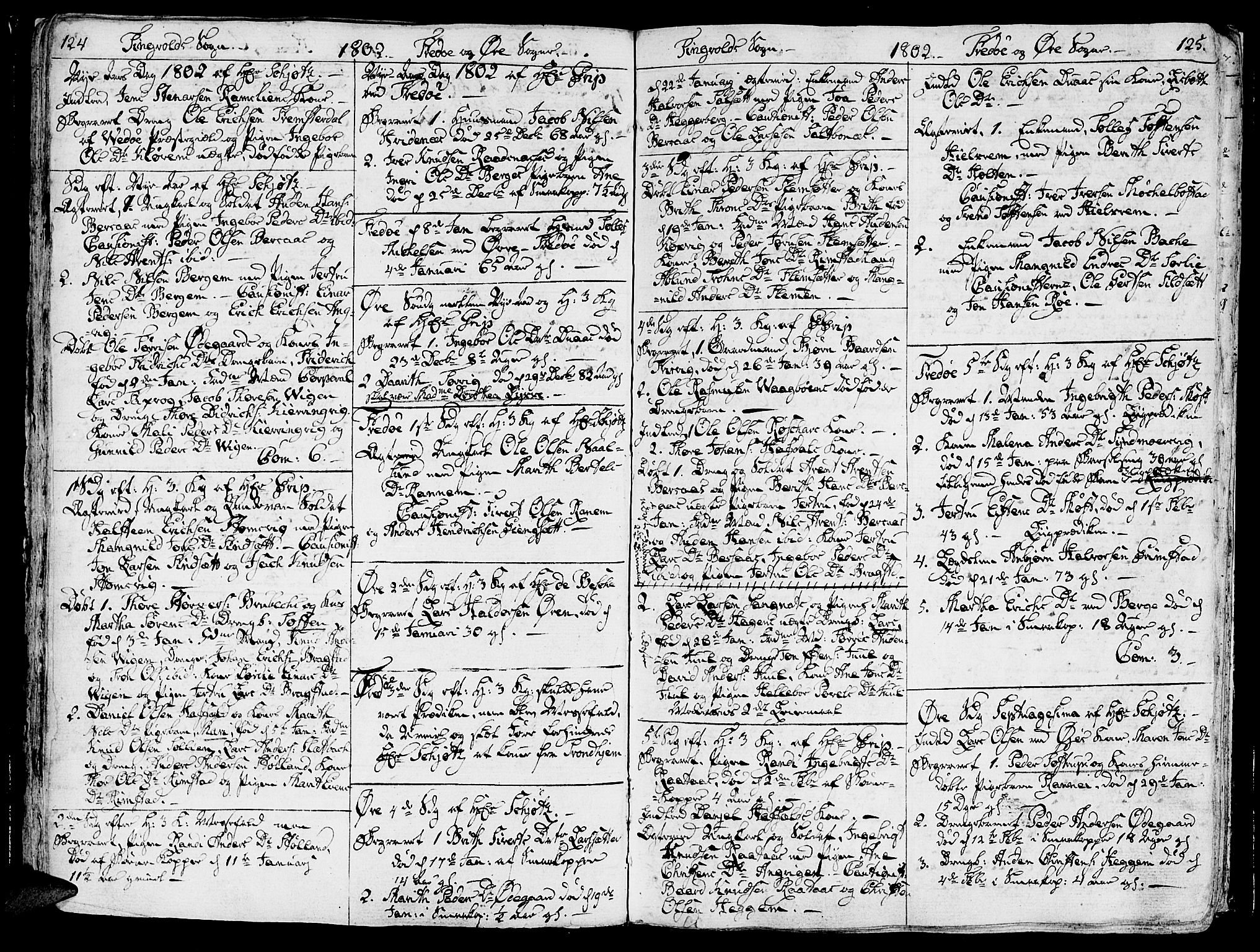 Ministerialprotokoller, klokkerbøker og fødselsregistre - Møre og Romsdal, AV/SAT-A-1454/586/L0981: Ministerialbok nr. 586A07, 1794-1819, s. 124-125