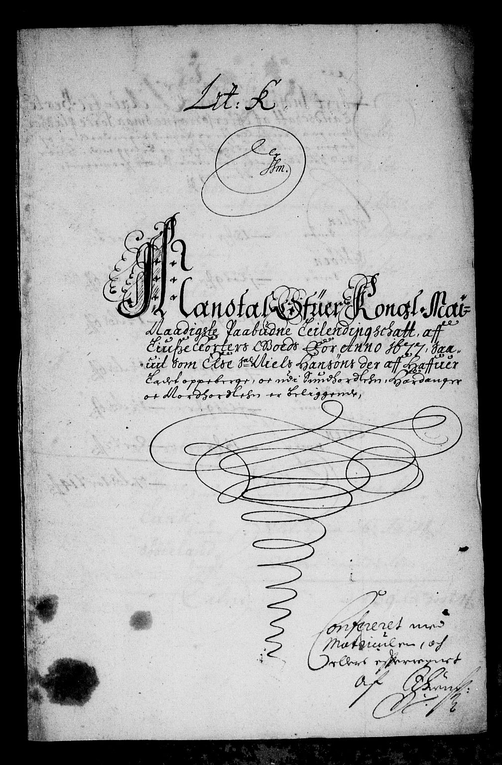 Rentekammeret inntil 1814, Reviderte regnskaper, Stiftamtstueregnskaper, Bergen stiftamt, RA/EA-6043/R/Rc/L0048: Bergen stiftamt, 1677