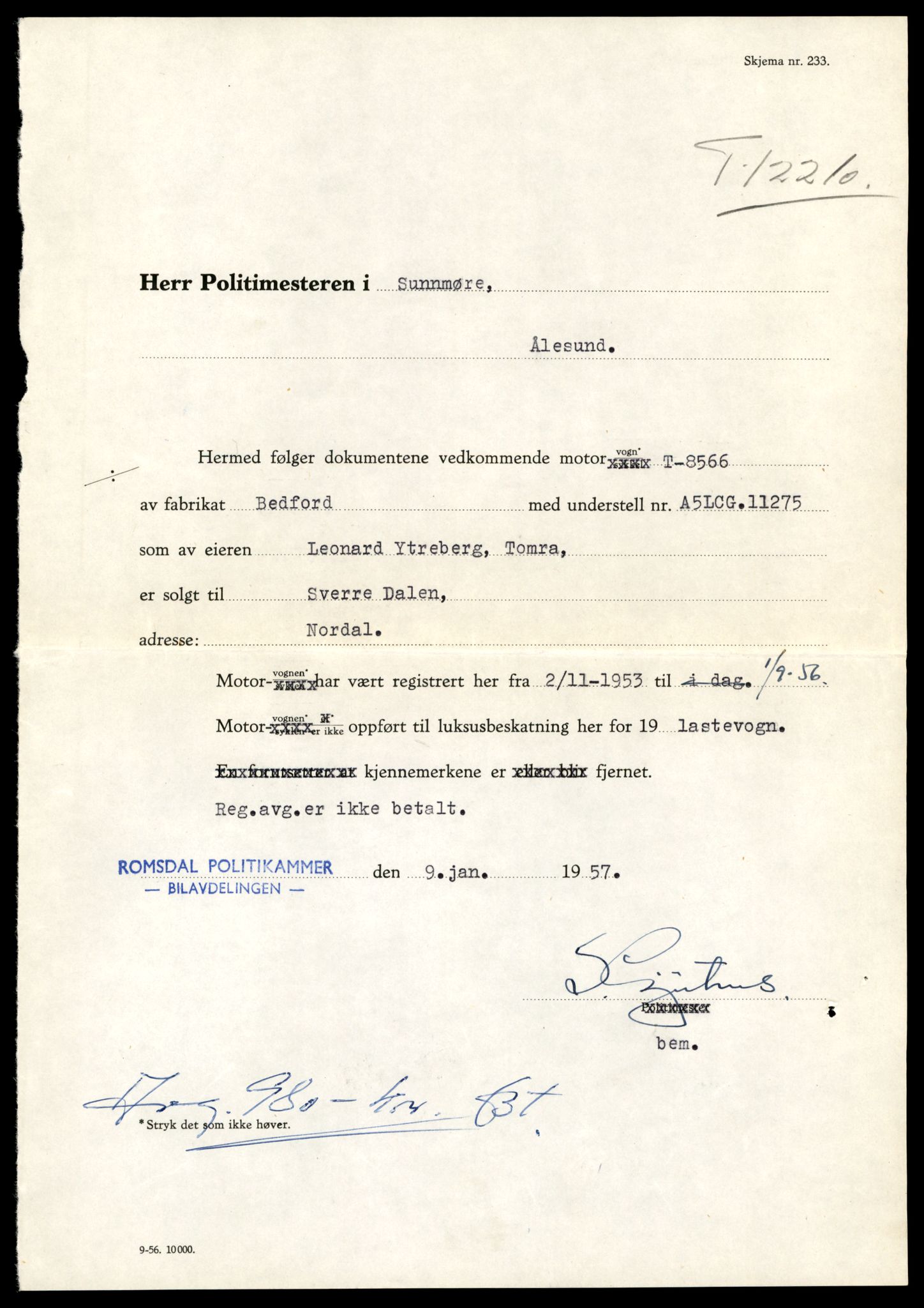 Møre og Romsdal vegkontor - Ålesund trafikkstasjon, AV/SAT-A-4099/F/Fe/L0033: Registreringskort for kjøretøy T 12151 - T 12474, 1927-1998, s. 1533