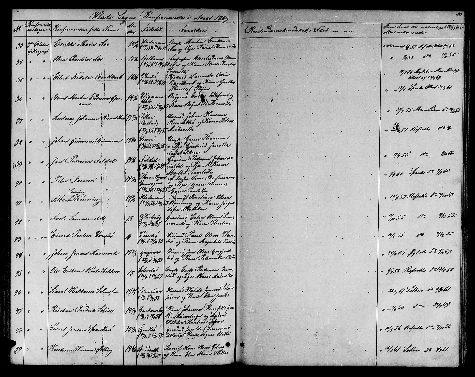 Ministerialprotokoller, klokkerbøker og fødselsregistre - Sør-Trøndelag, SAT/A-1456/606/L0311: Klokkerbok nr. 606C07, 1860-1877, s. 189