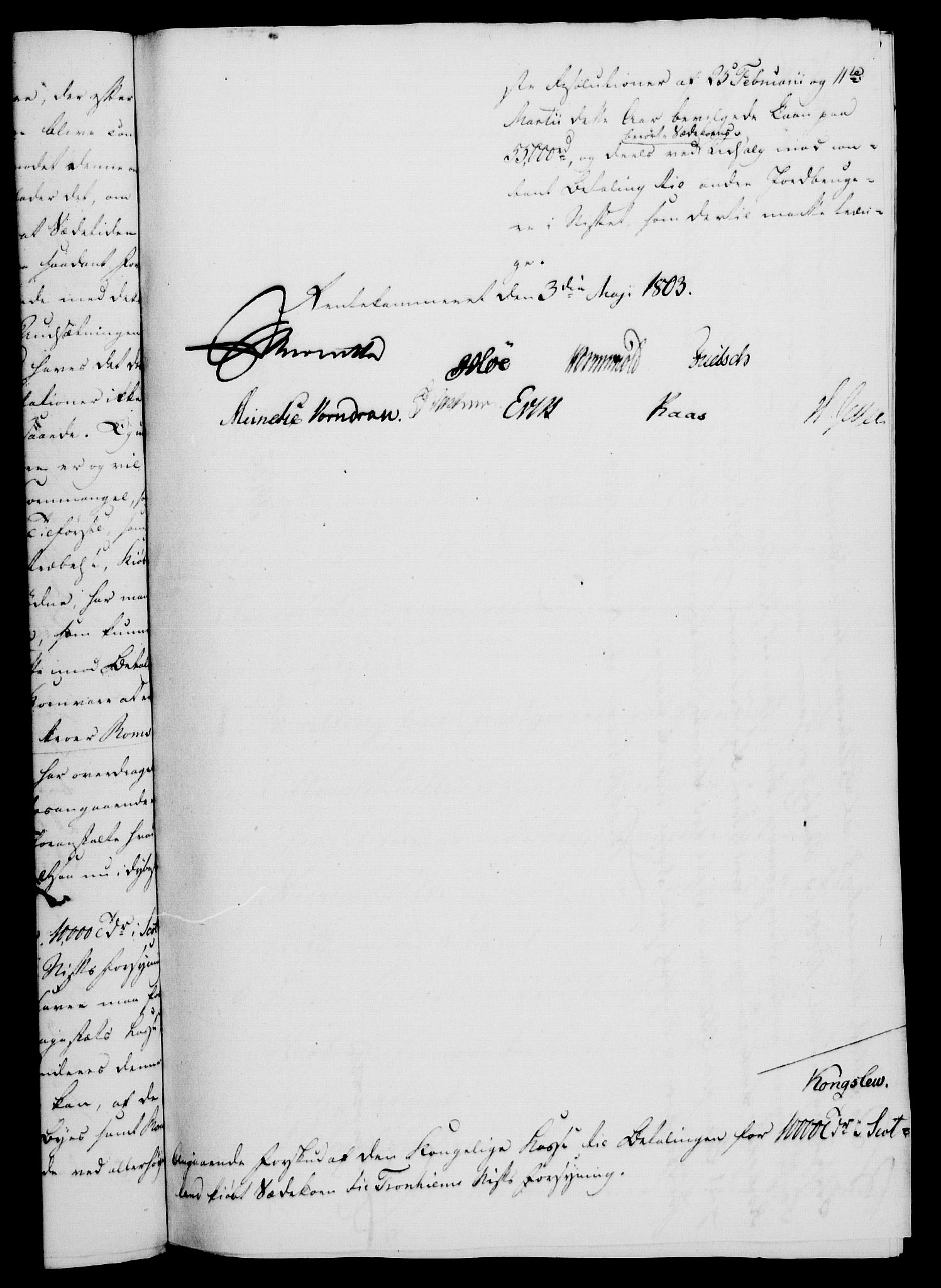 Rentekammeret, Kammerkanselliet, RA/EA-3111/G/Gf/Gfa/L0085: Norsk relasjons- og resolusjonsprotokoll (merket RK 52.85), 1803, s. 441