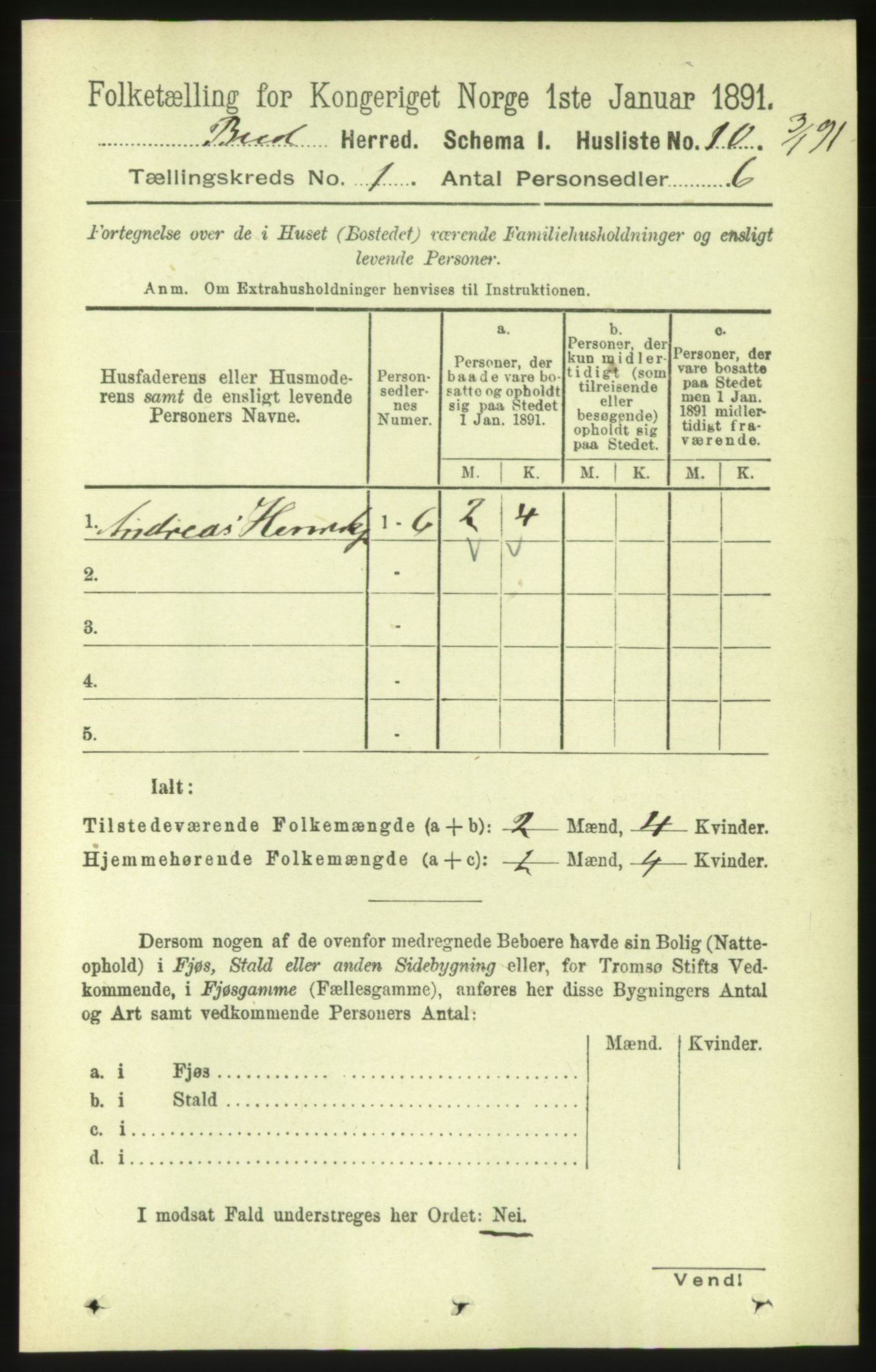 RA, Folketelling 1891 for 1549 Bud herred, 1891, s. 28