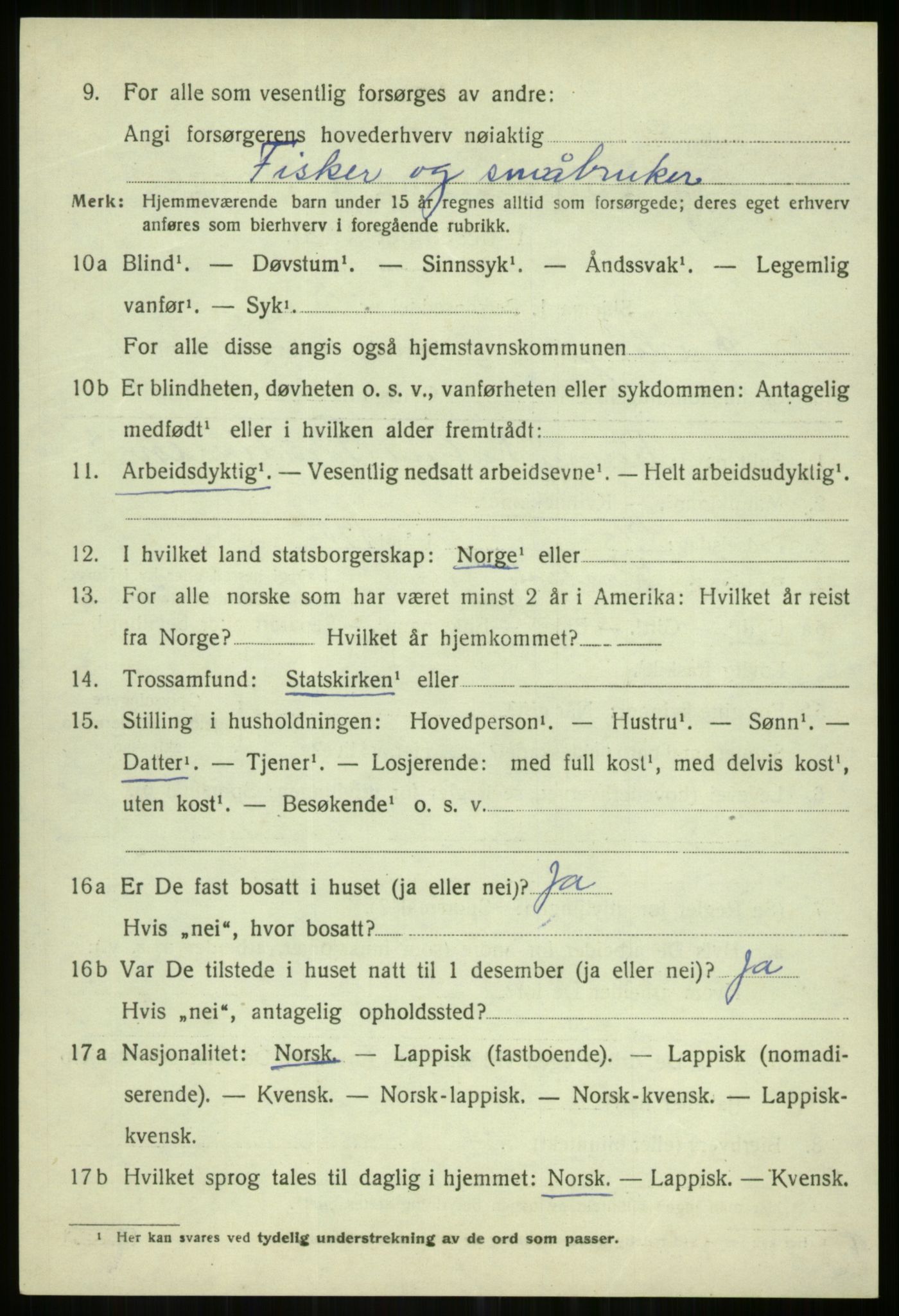 SATØ, Folketelling 1920 for 1936 Karlsøy herred, 1920, s. 785
