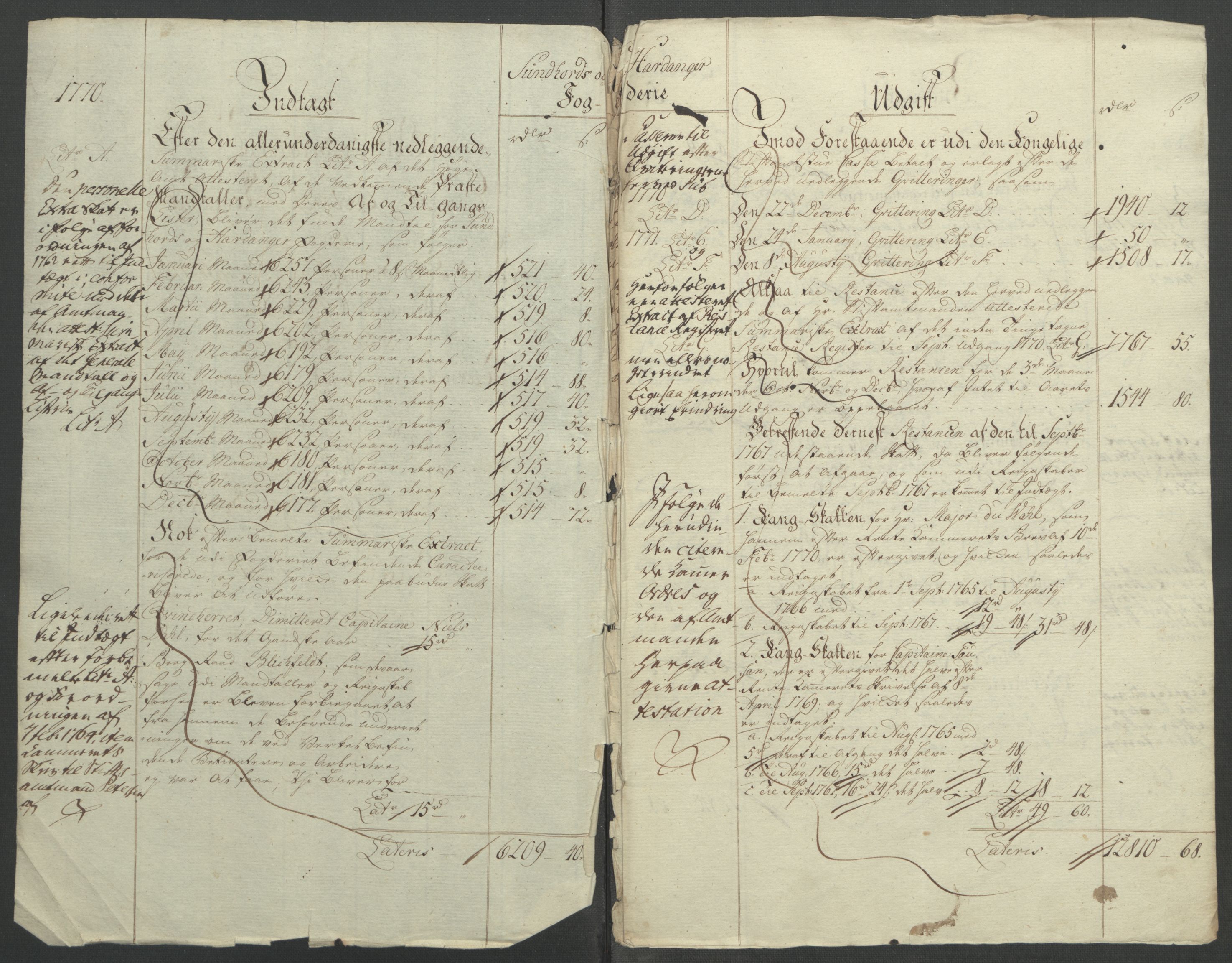 Rentekammeret inntil 1814, Reviderte regnskaper, Fogderegnskap, RA/EA-4092/R48/L3136: Ekstraskatten Sunnhordland og Hardanger, 1762-1772, s. 205