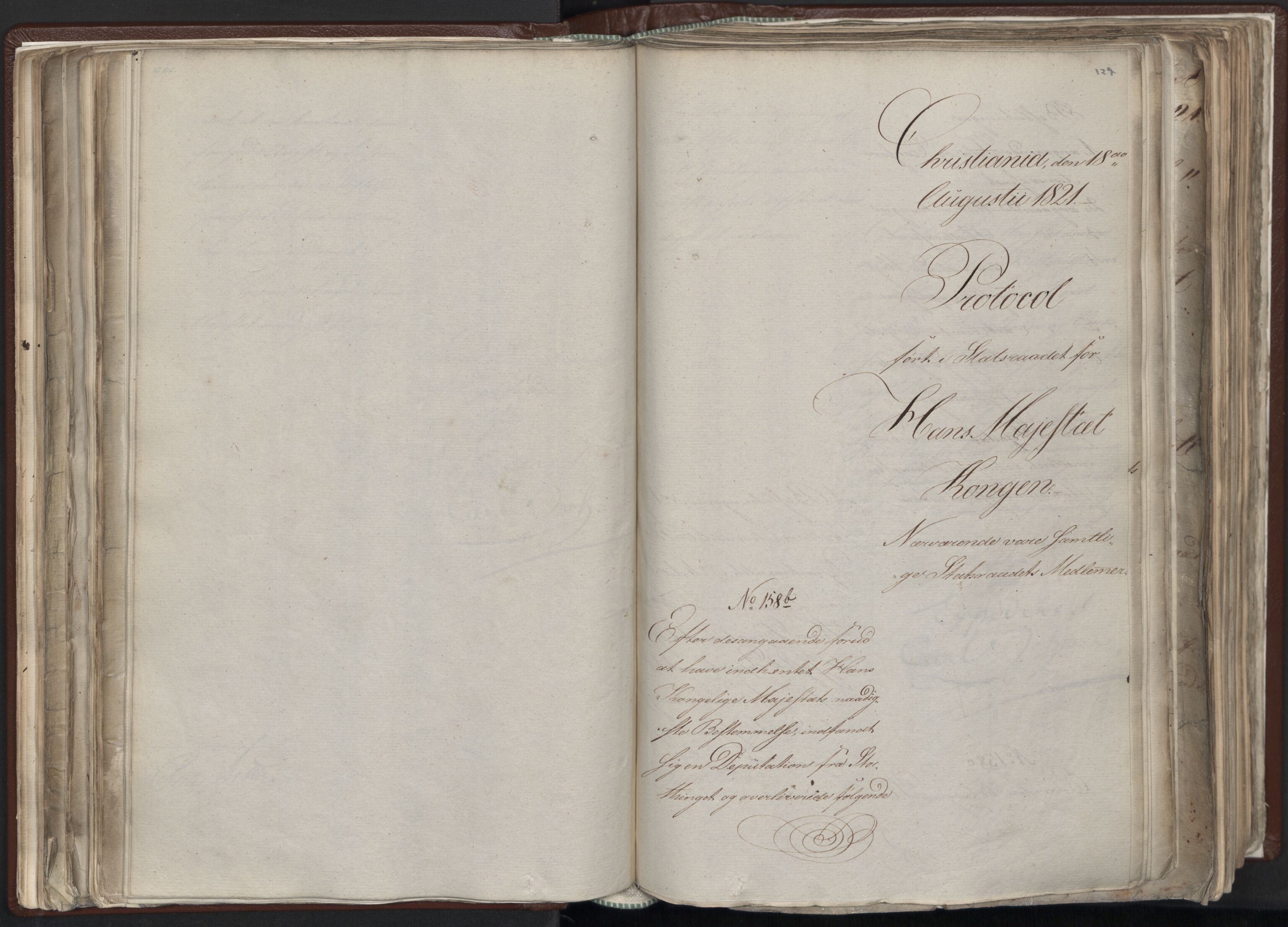 Statsrådssekretariatet, AV/RA-S-1001/A/Ab/L0012: Kgl. res. nr. 5679-6008 II, 1821, s. 126b-127a