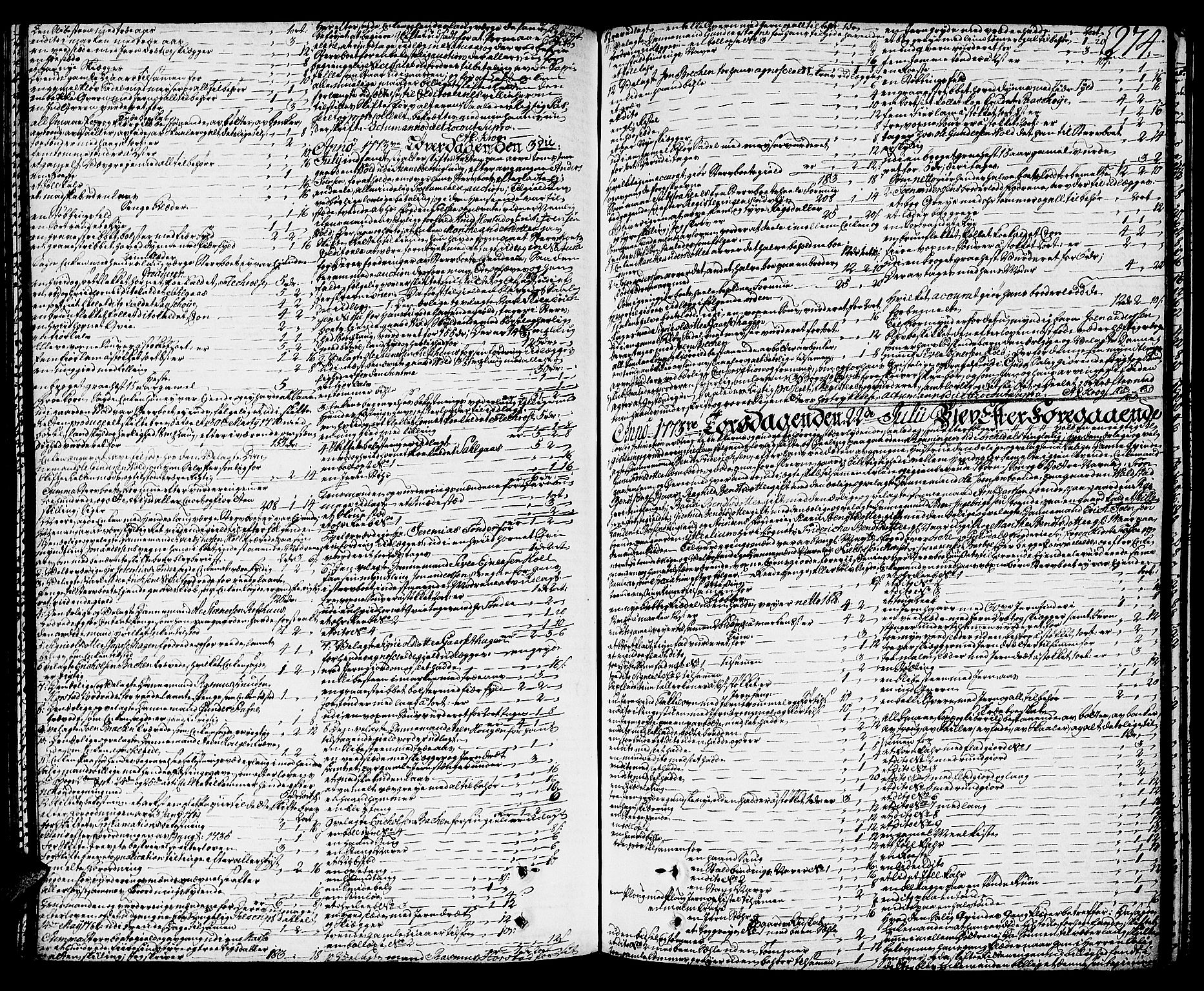 Orkdal sorenskriveri, SAT/A-4169/1/3/3Aa/L0007: Skifteprotokoller, 1767-1782, s. 273b-274a