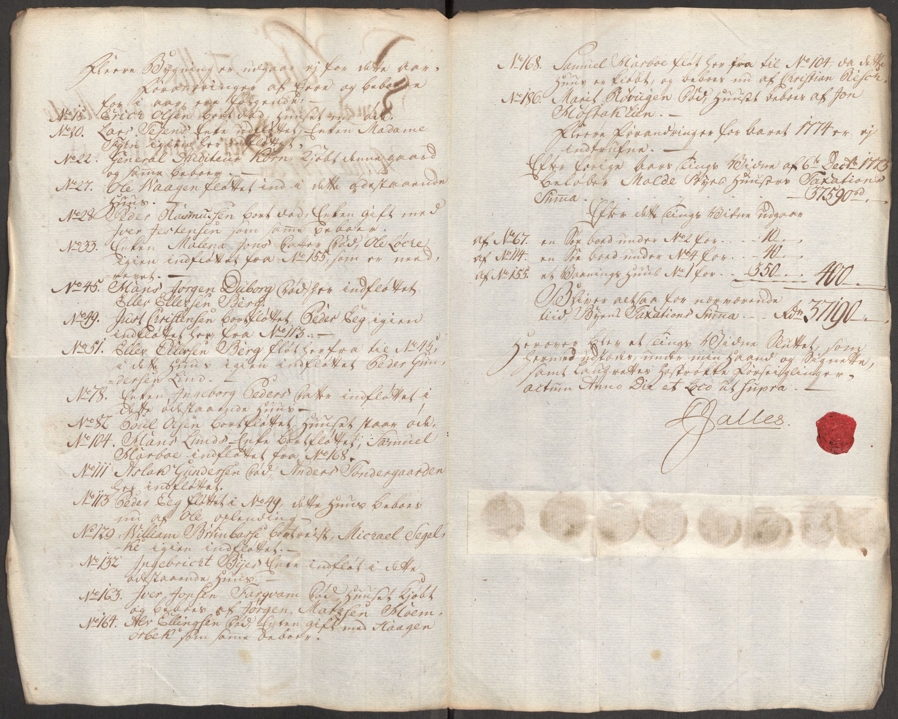 Kommersekollegiet, Brannforsikringskontoret 1767-1814, AV/RA-EA-5458/F/Fa/L0039/0002: Molde / Dokumenter, 1767-1817