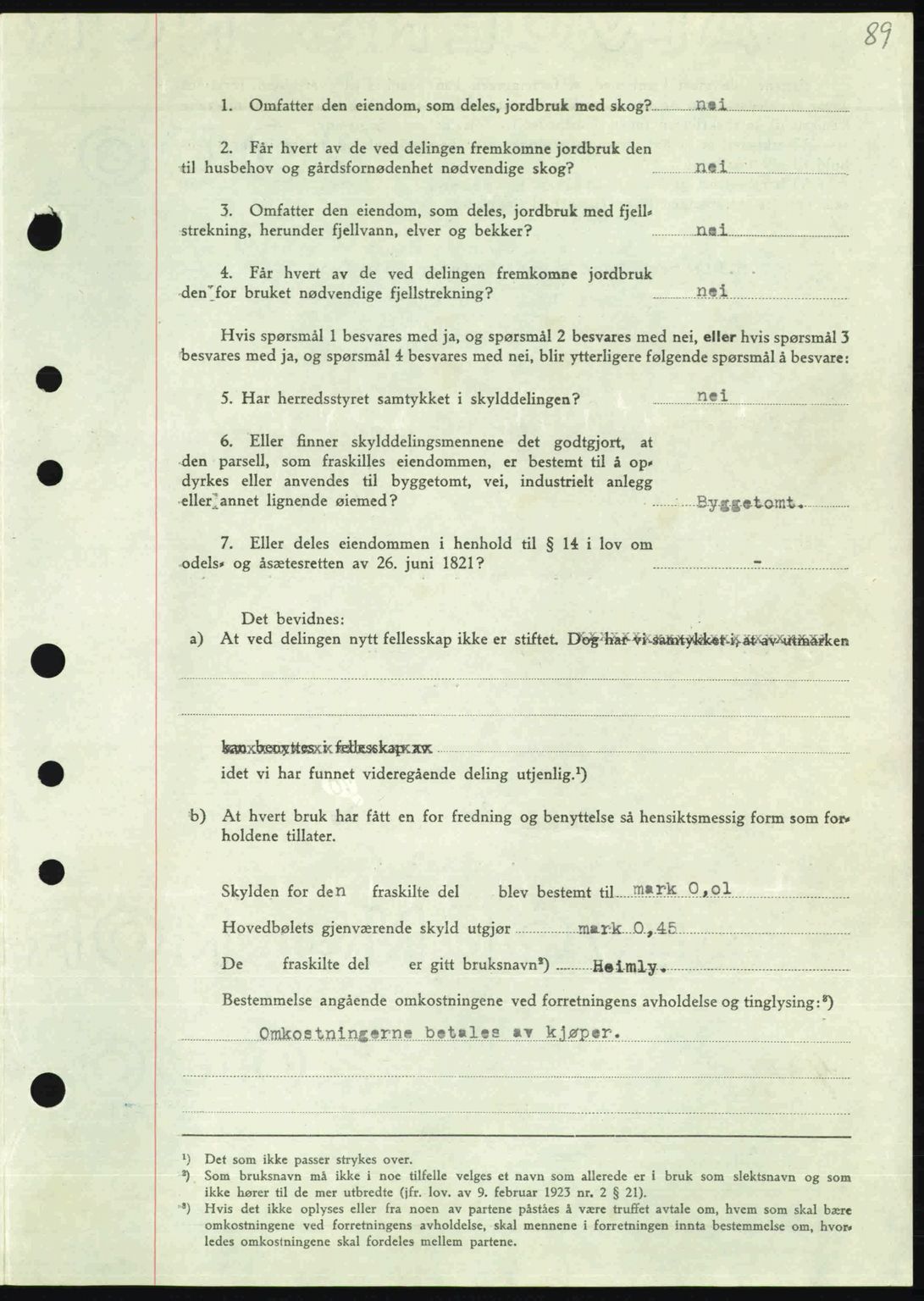 Nordmøre sorenskriveri, AV/SAT-A-4132/1/2/2Ca: Pantebok nr. A103, 1946-1947, Dagboknr: 2209/1946